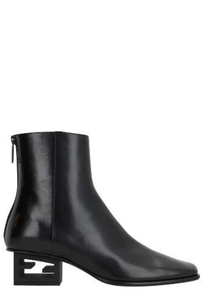 Fendi Square-Toe Heeled Boots