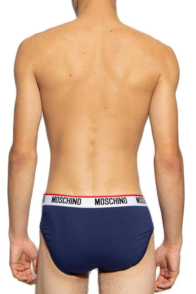 Moschino Logo Waistband 2-Pack Briefs