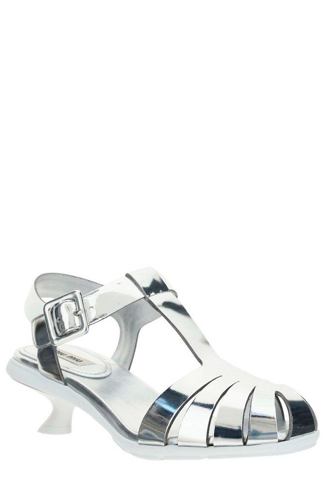 Miu Miu Buckled Caged Design Sandals