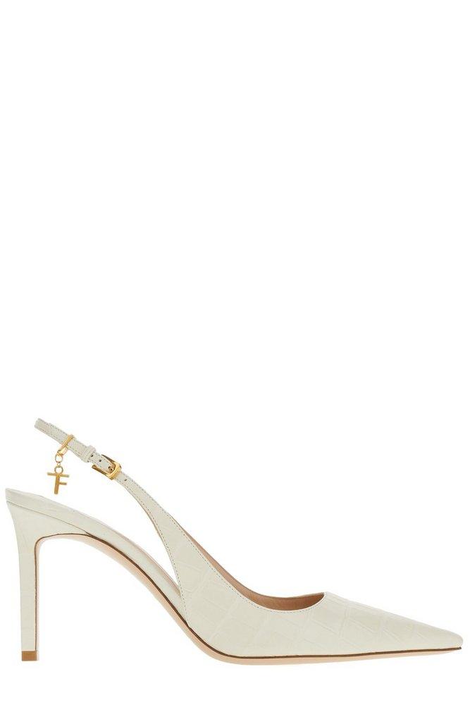 Tom Ford Angelina Embossed Slingback Pumps