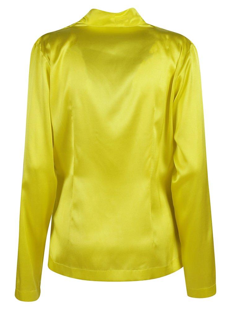 Dries Van Noten Carino Crossover Neckline Blouse