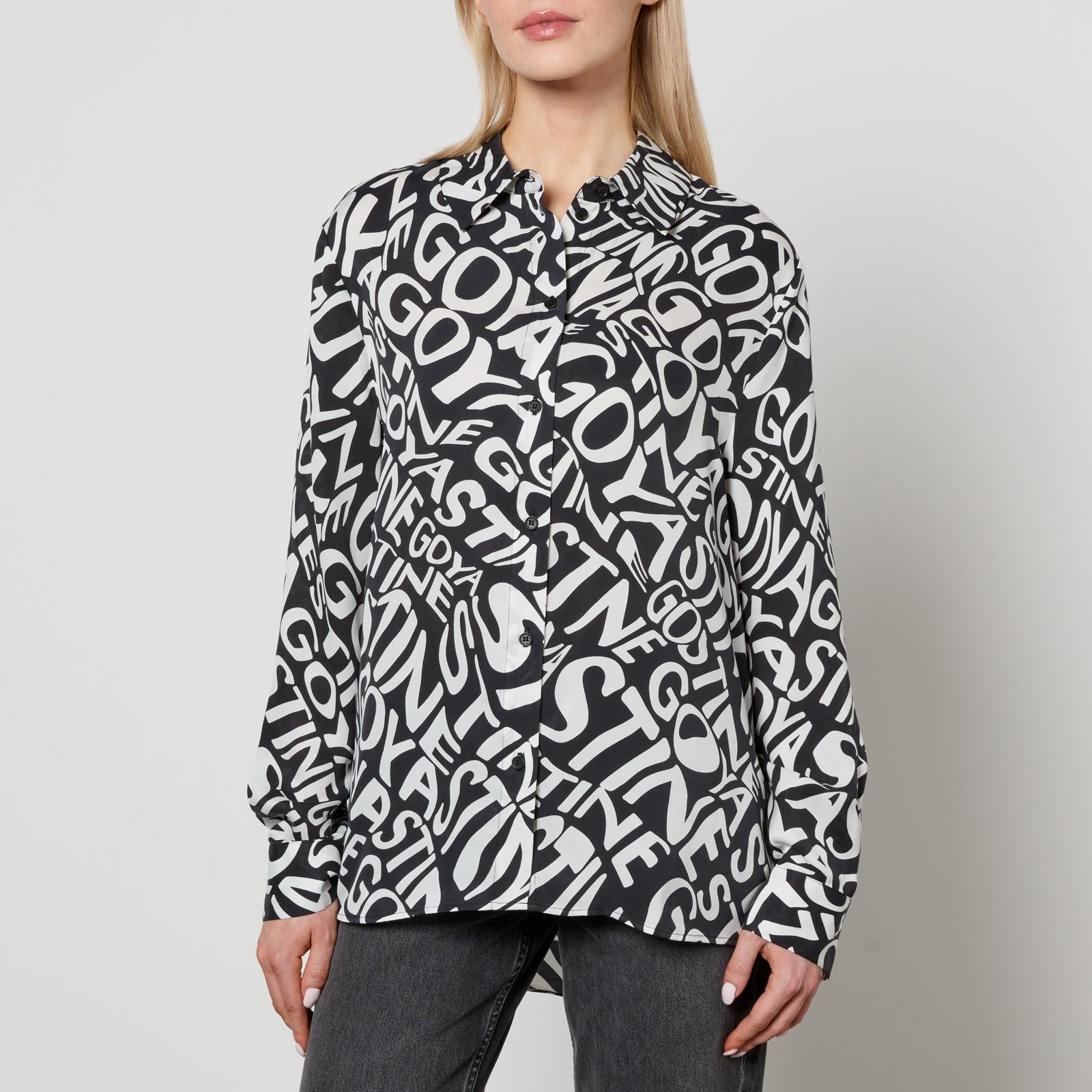 Stine Goya Wal Monogram Print Tencel™ Lyocell-Blend Shirt - XS