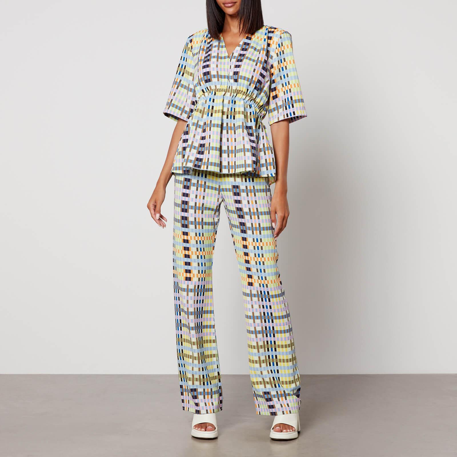 Stine Goya Gabriel Checked Crepe Top - L