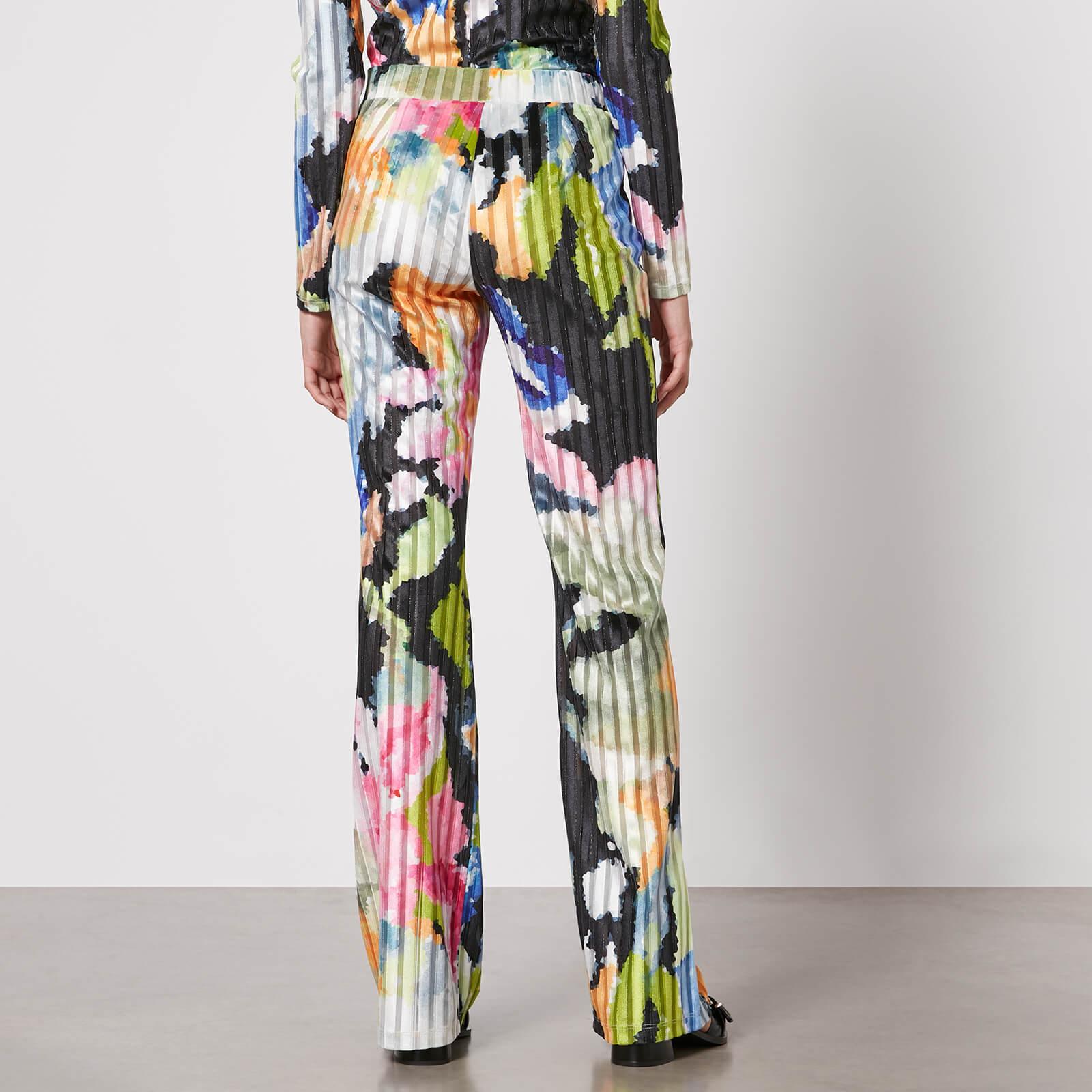 Stine Goya Andy Printed Devoré Velvet Trousers - XS