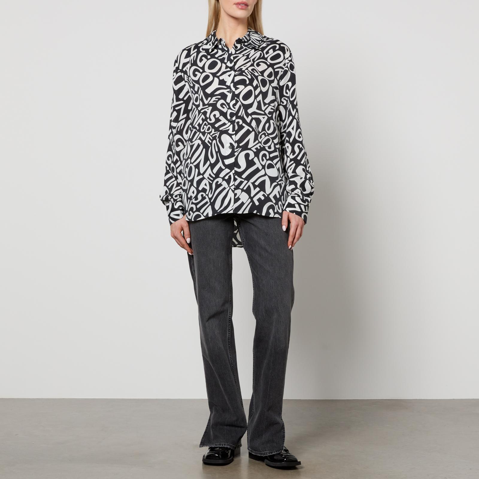 Stine Goya Wal Monogram Print Tencel™ Lyocell-Blend Shirt - XS