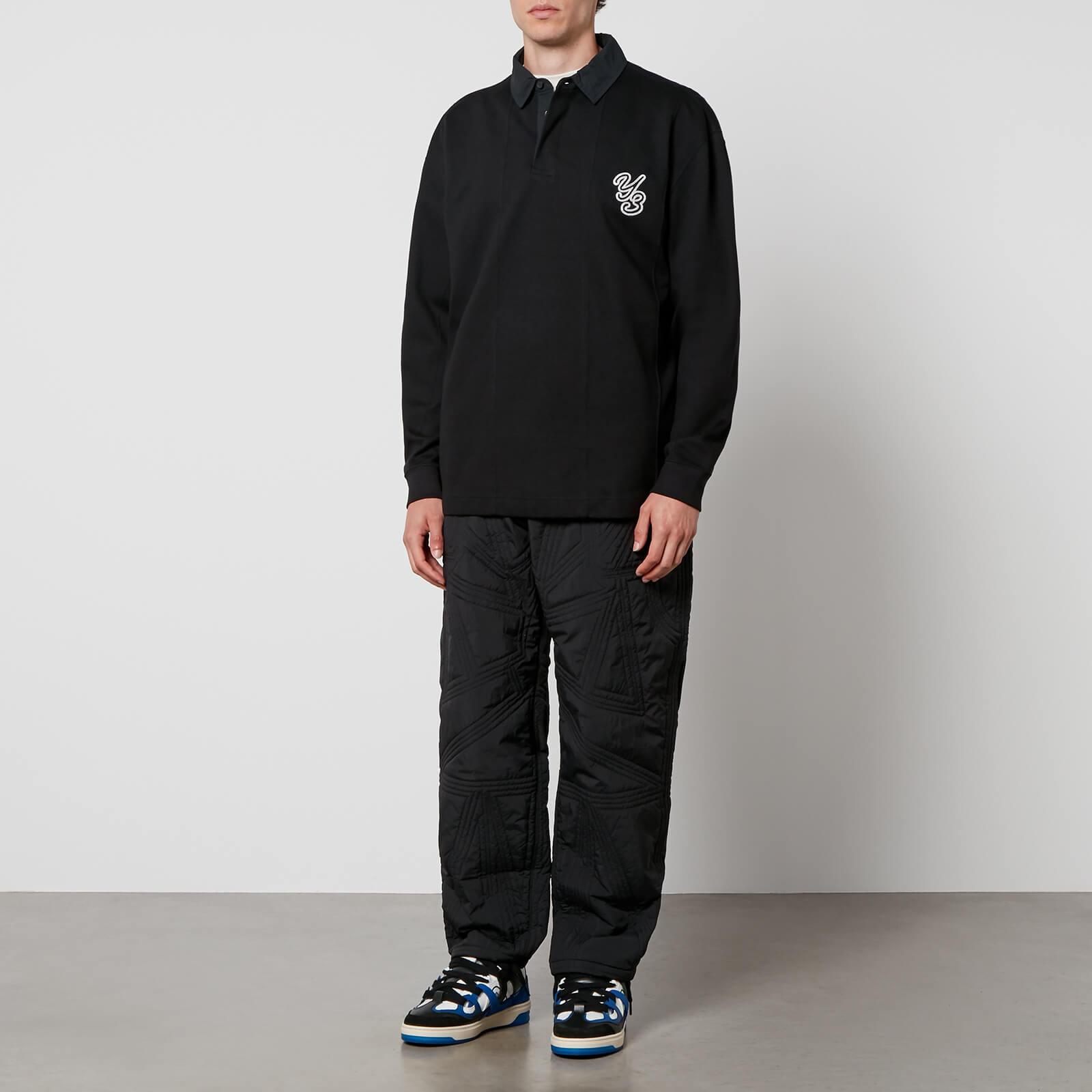 Y-3 Logo-Embroidered Loopback Cotton Rugby Shirt - S