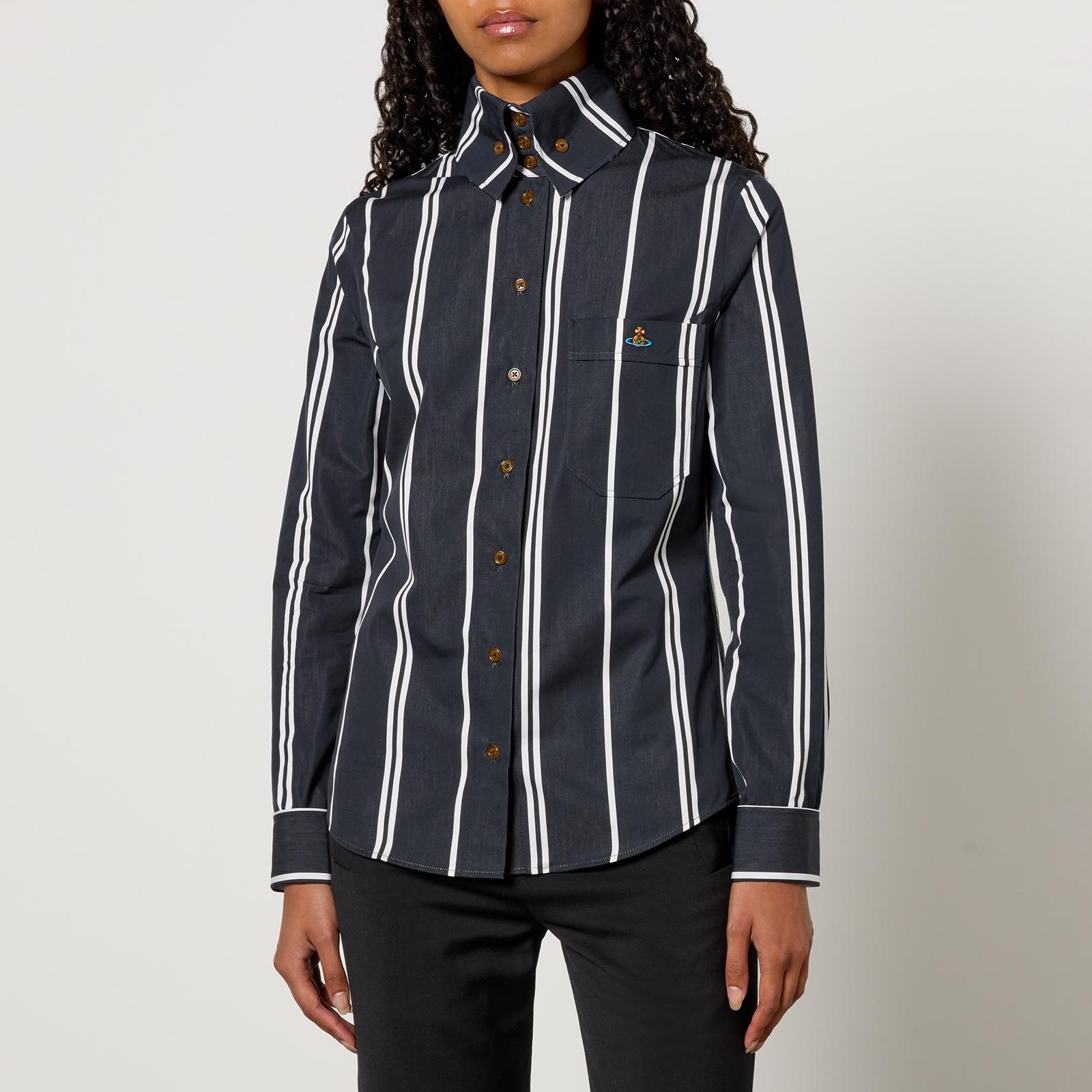 Vivienne Westwood Classic Krall Striped Cotton-Poplin Shirt - IT 40/UK 8