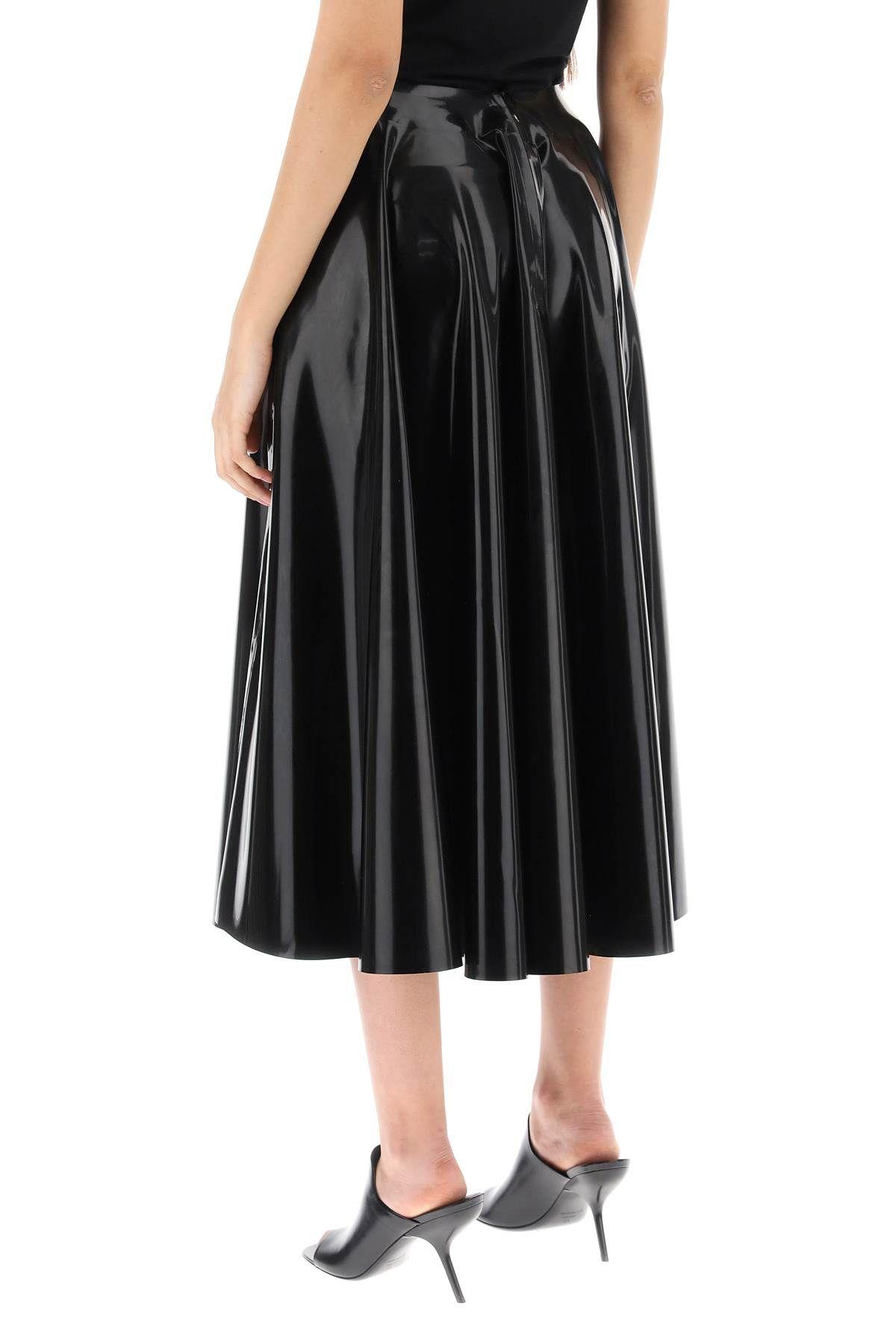 circular skirt in latex