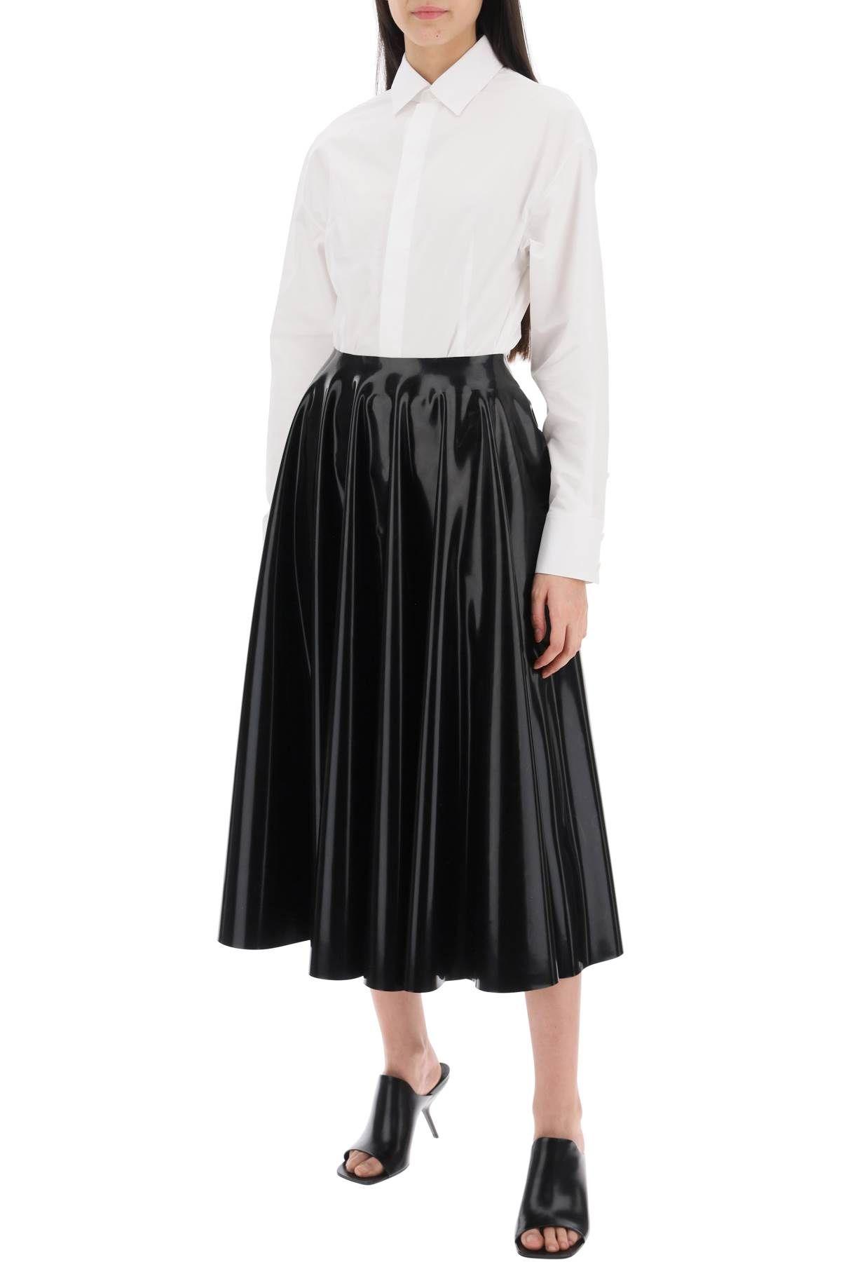 circular skirt in latex