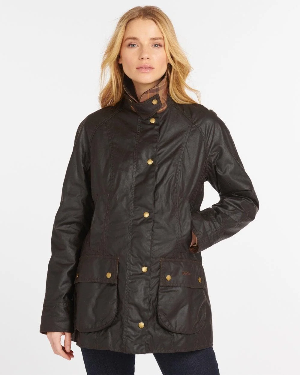 Barbour Beadnell Waxed Cotton Jacket - UK 8