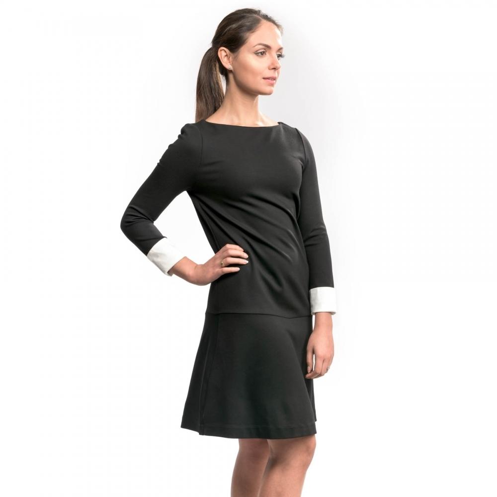 Lula Cuff Long Sleeve Slash Neck Womens Dress