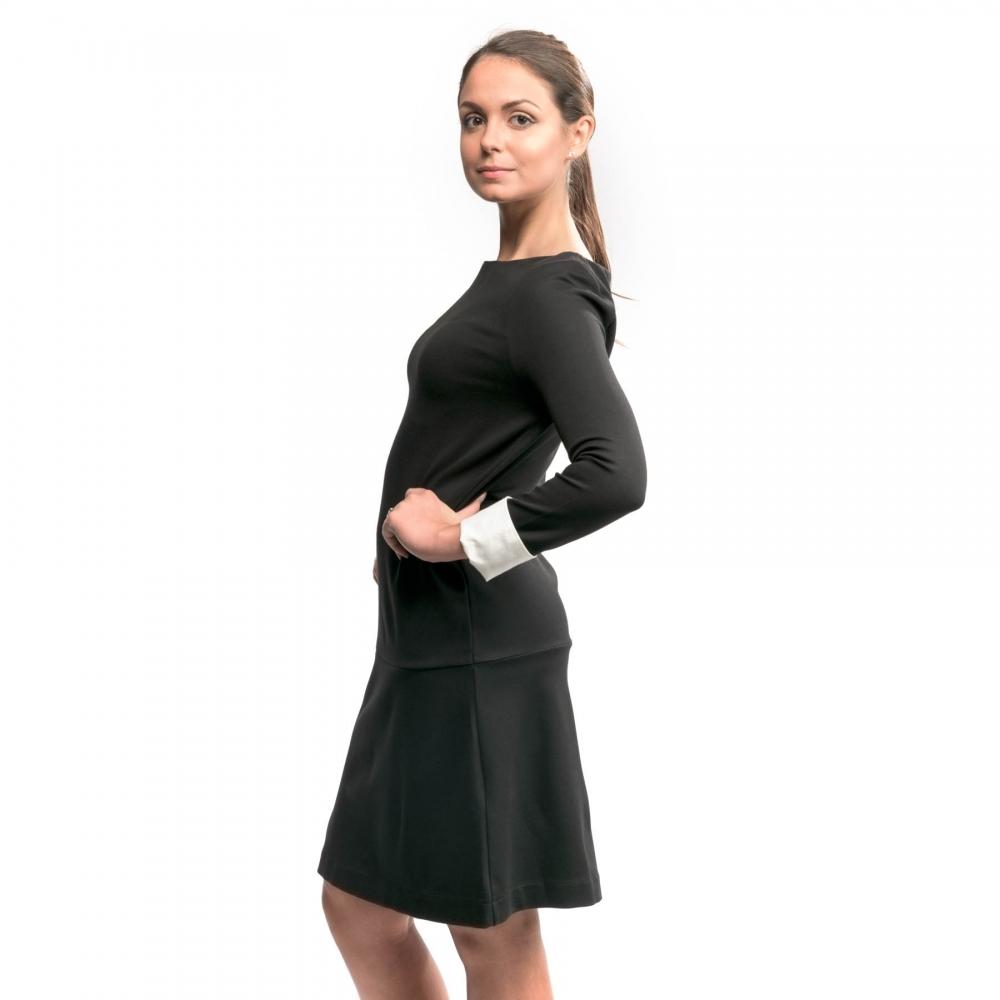 Lula Cuff Long Sleeve Slash Neck Womens Dress