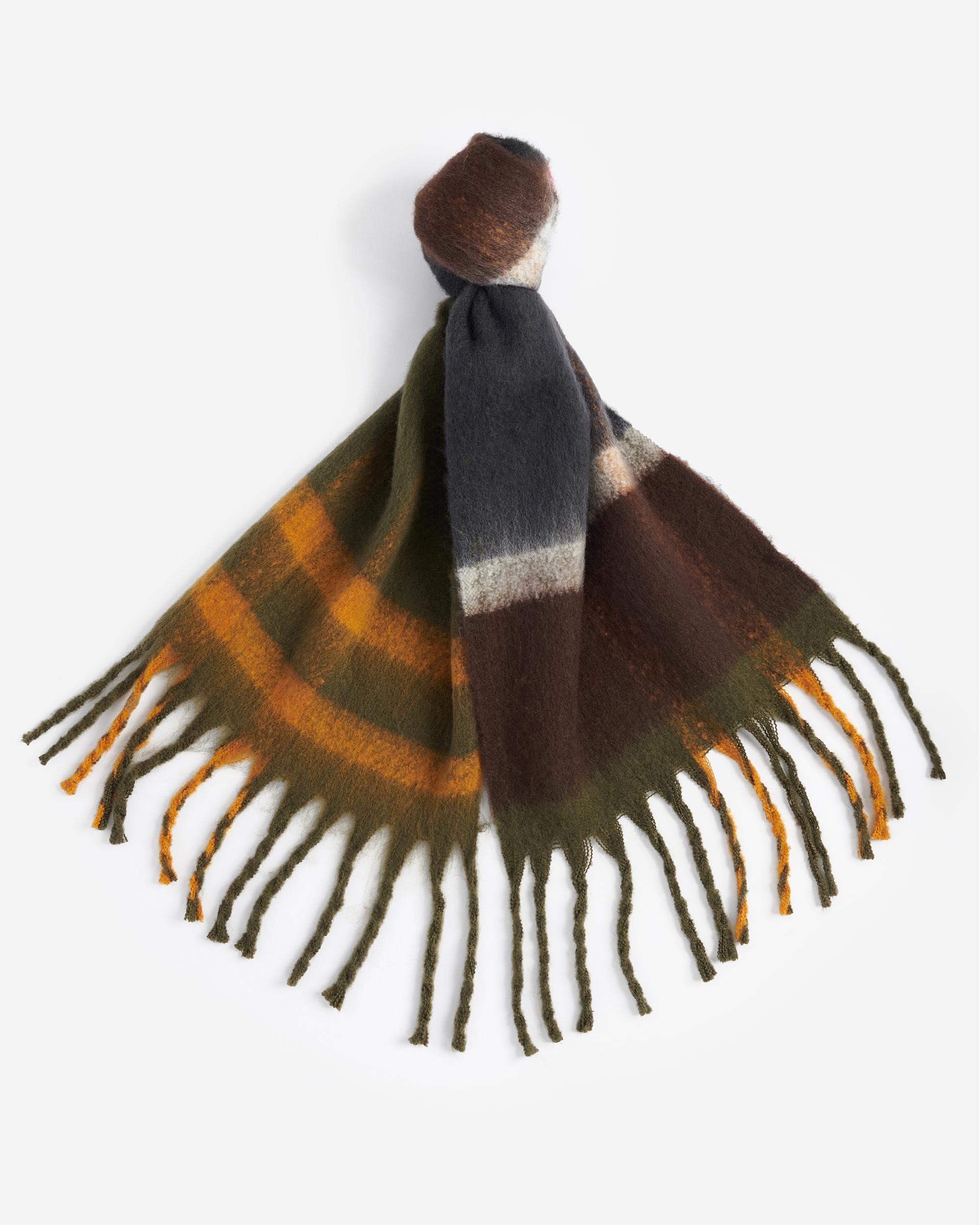 Isla Tartan Womens Boucle Scarf