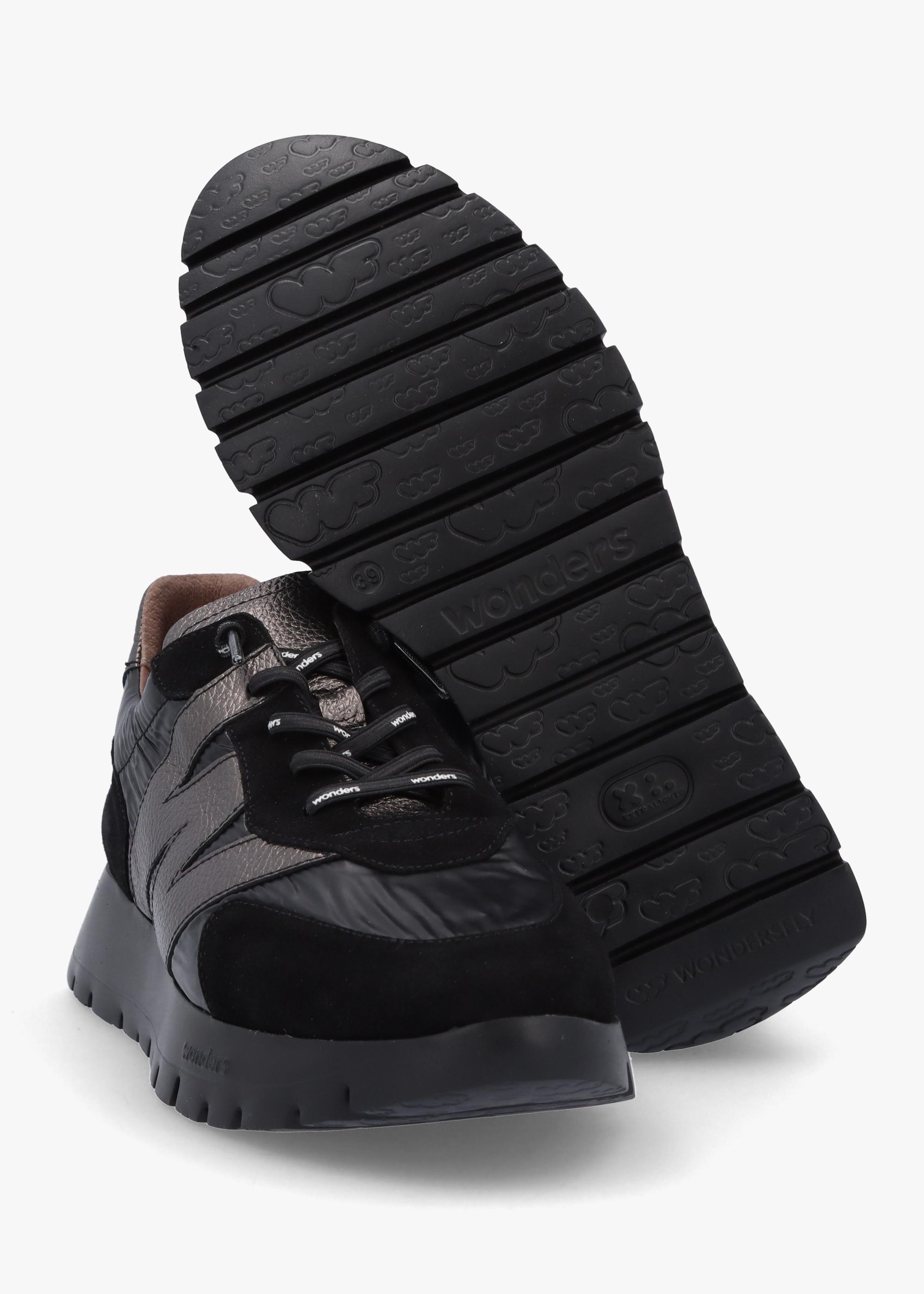 Oslo Black Suede & Nylon Trainers