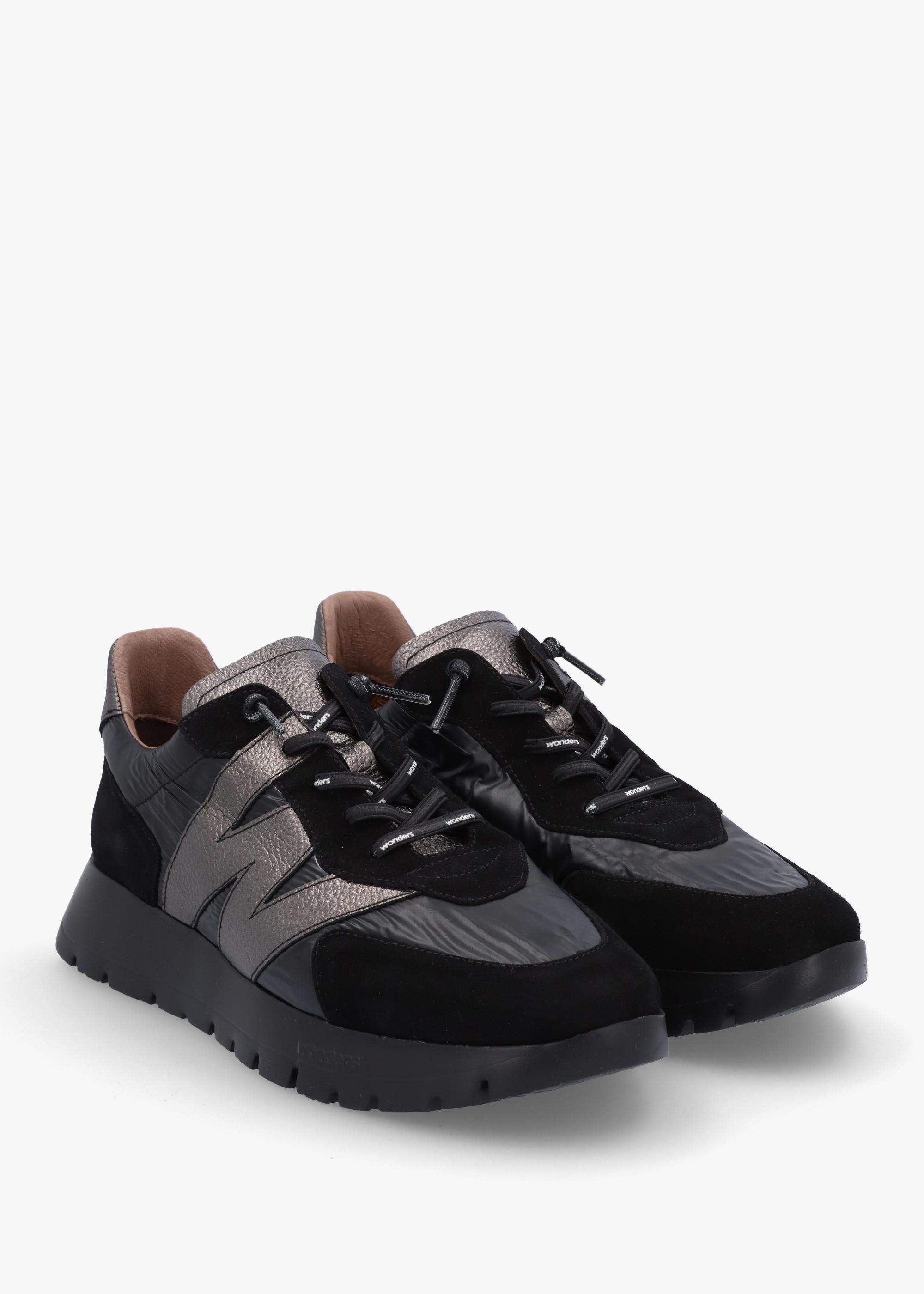 Oslo Black Suede & Nylon Trainers