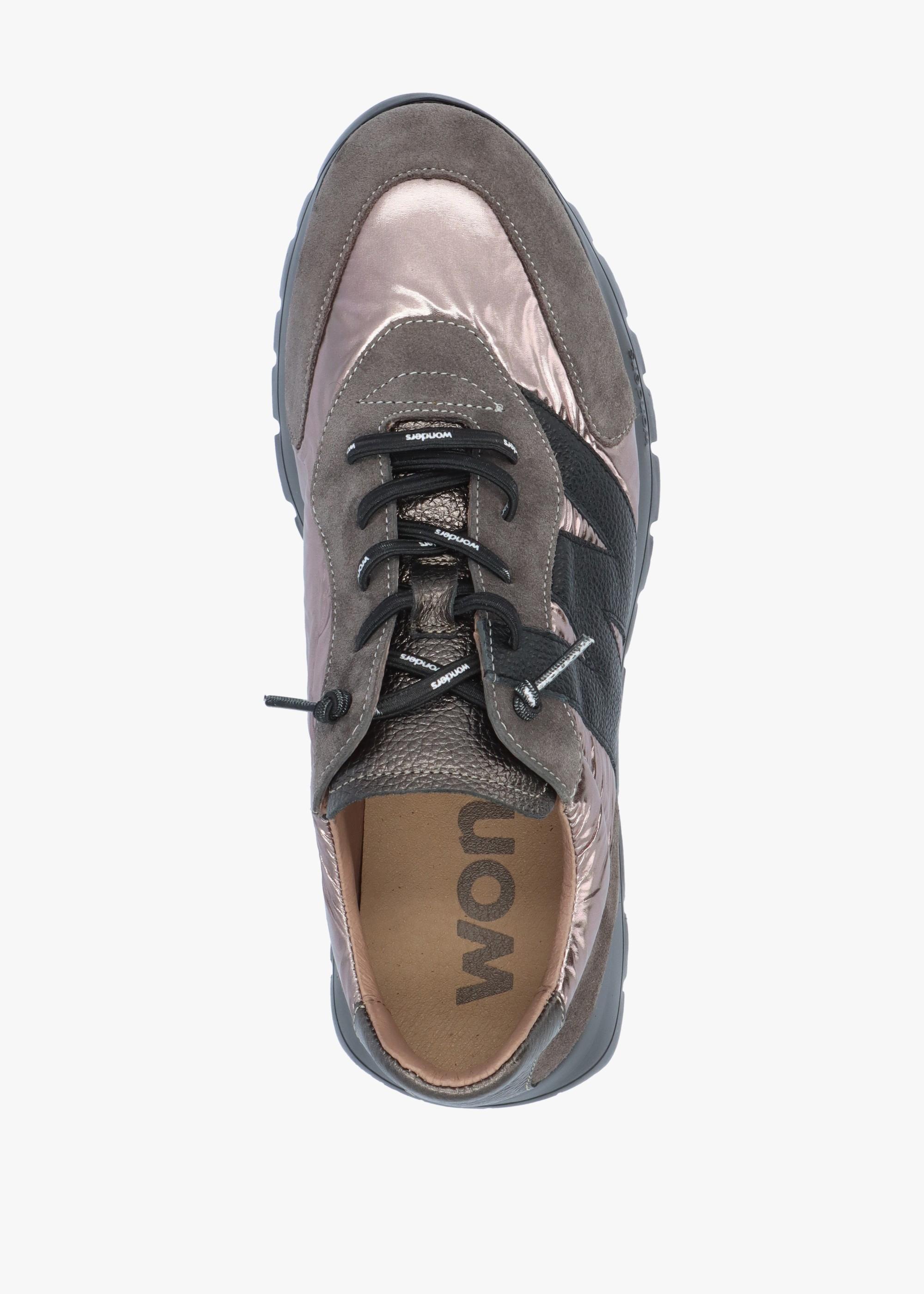 Oslo Pewter Metallic Suede & Nylon Trainers