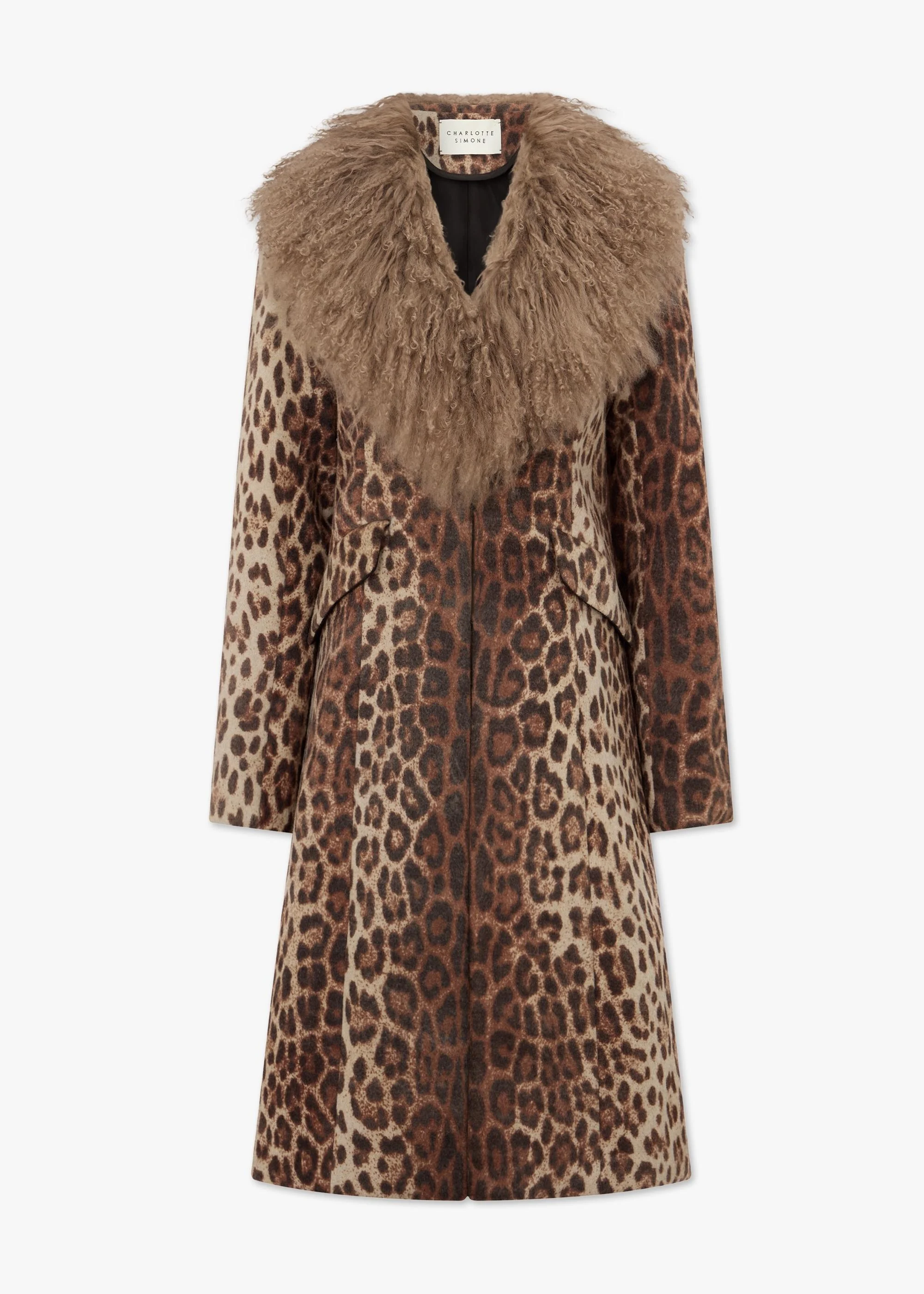 Naomi Leopard Print Caramel Longline Coat