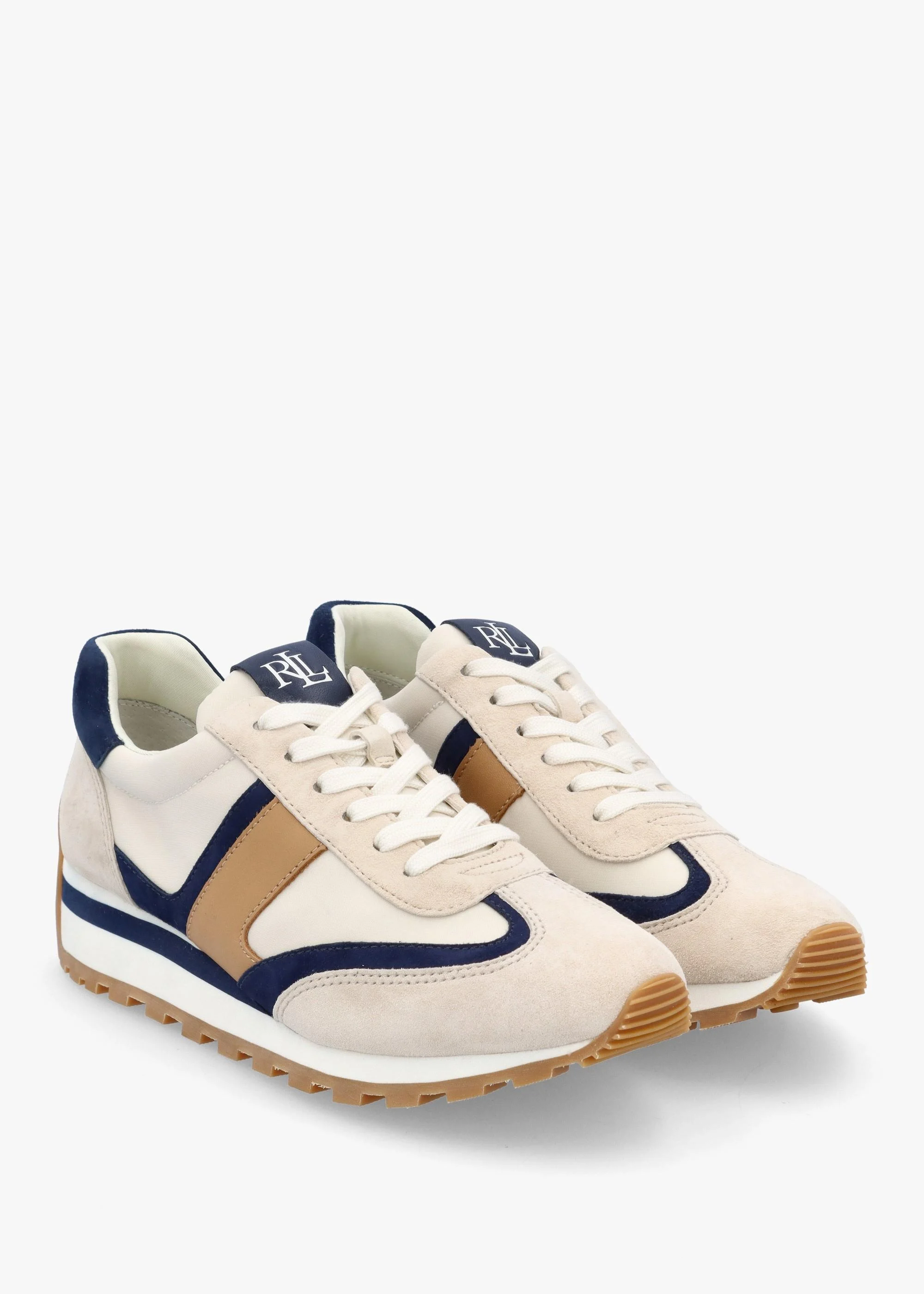 Dani White Sand Navy Multi Suede Trainers