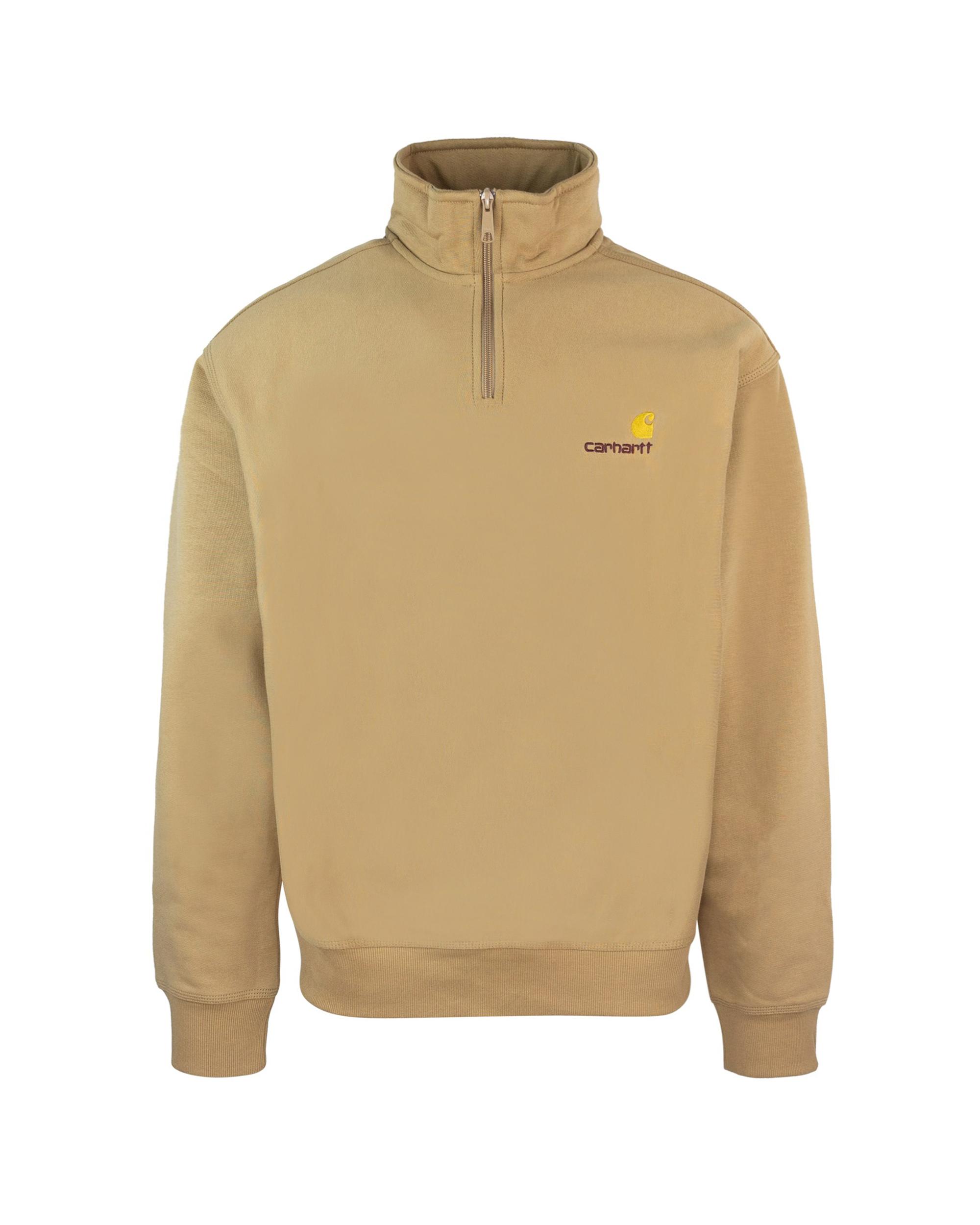 Carhartt WIP Logo Embroidered Half-Zipped Sweatshirt