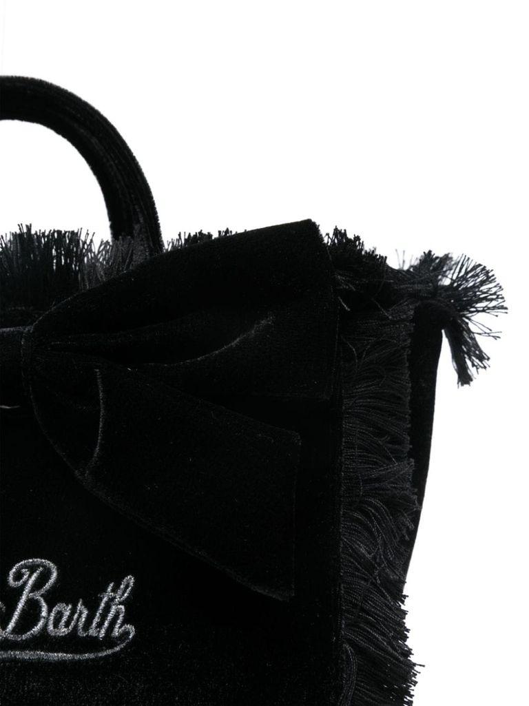 Mini Vanity handbag with fringes and logo