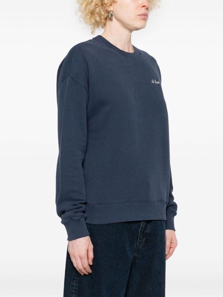 Stardust cotton sweatshirt with embroidered logo