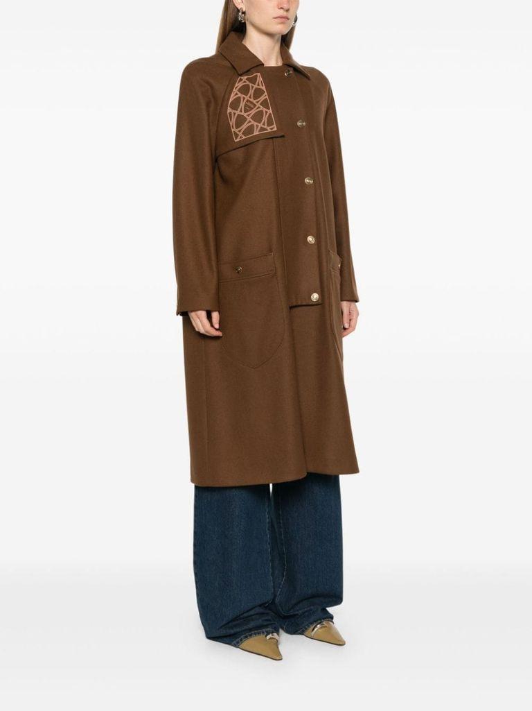 Long wool coat with pockets