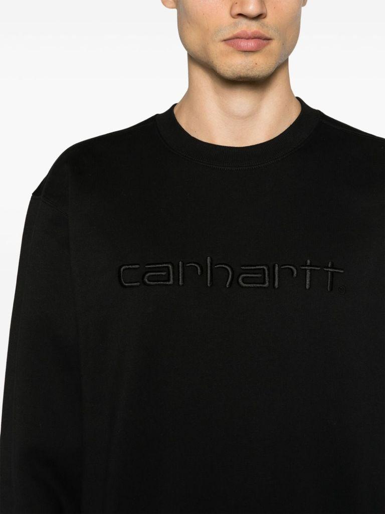 Cotton sweatshirt with embroidered logo