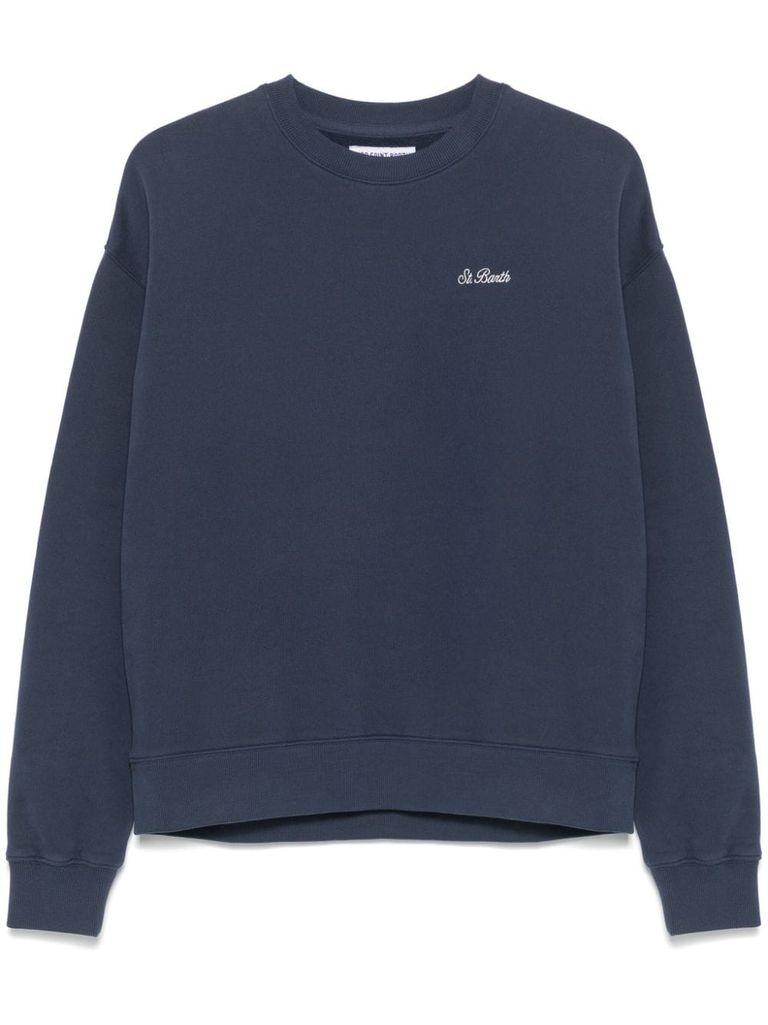 Stardust cotton sweatshirt with embroidered logo