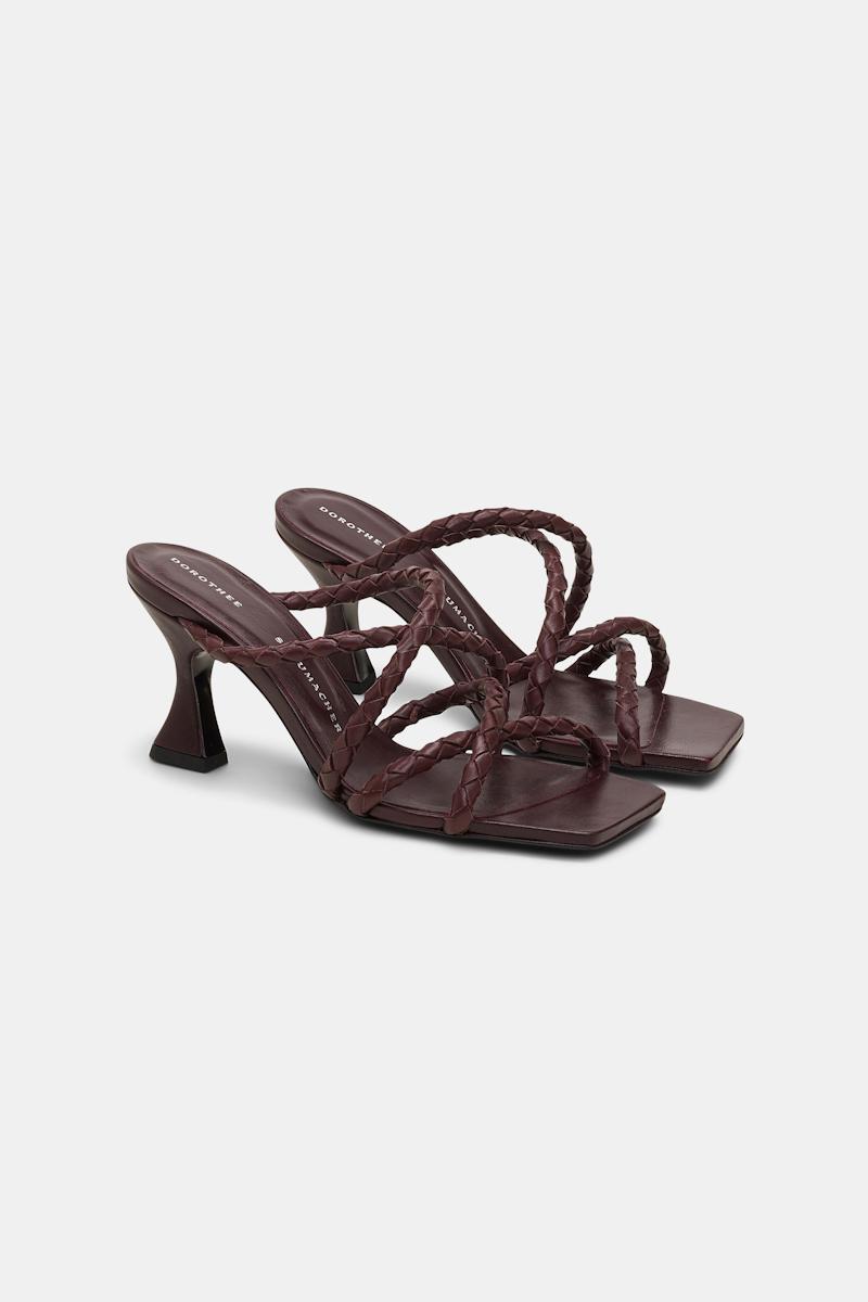 WOVEN ELEGANCE Cord heel sandal