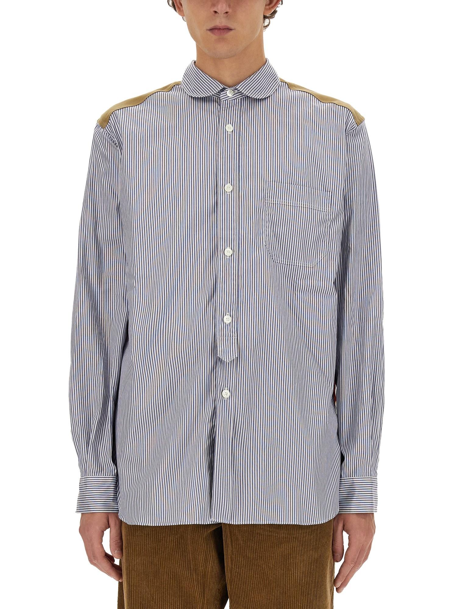 Junya Watanabe MAN Striped Panelled Shirt