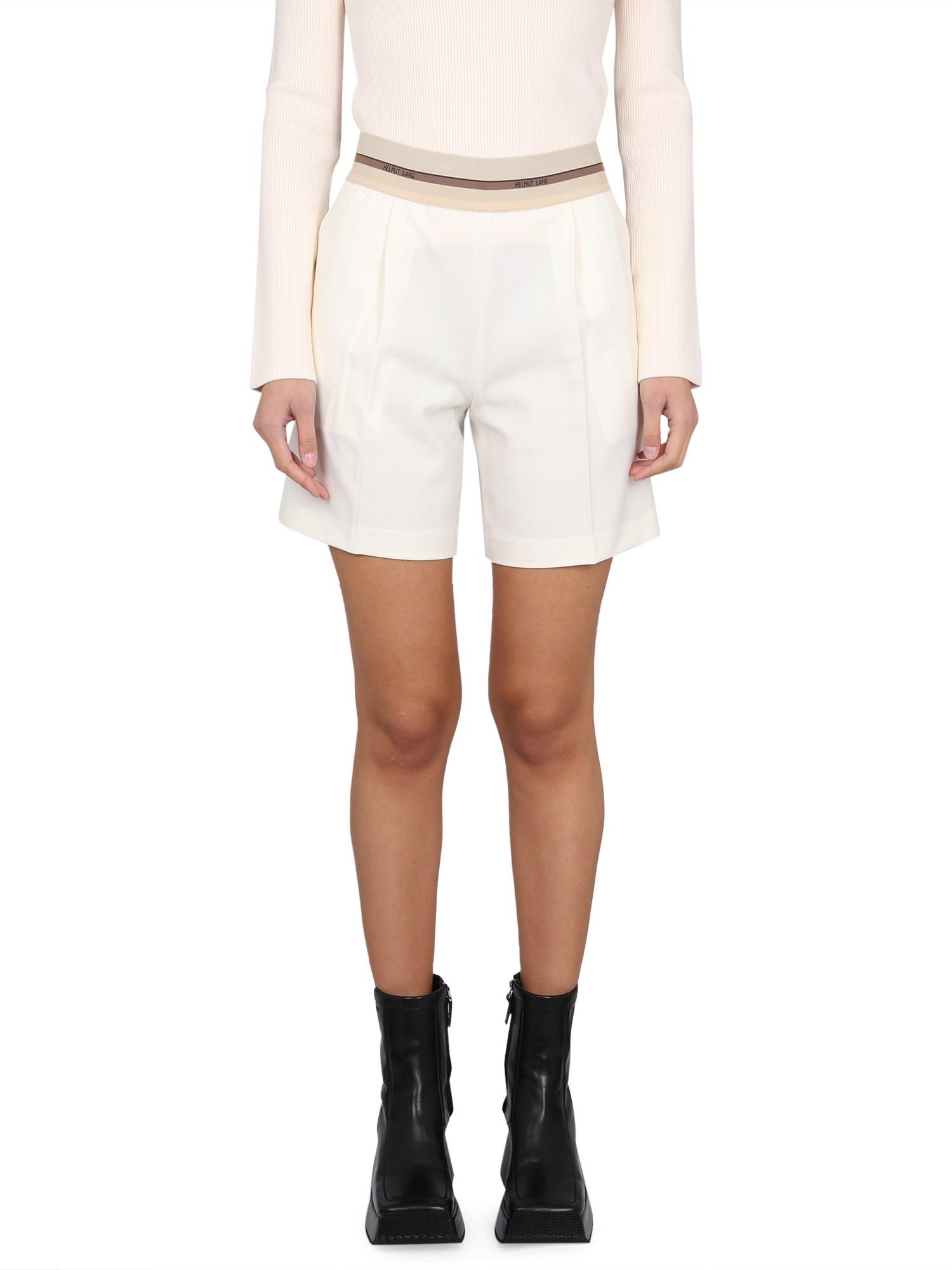 Helmut Lang Logo-Waistband Bermuda Shorts