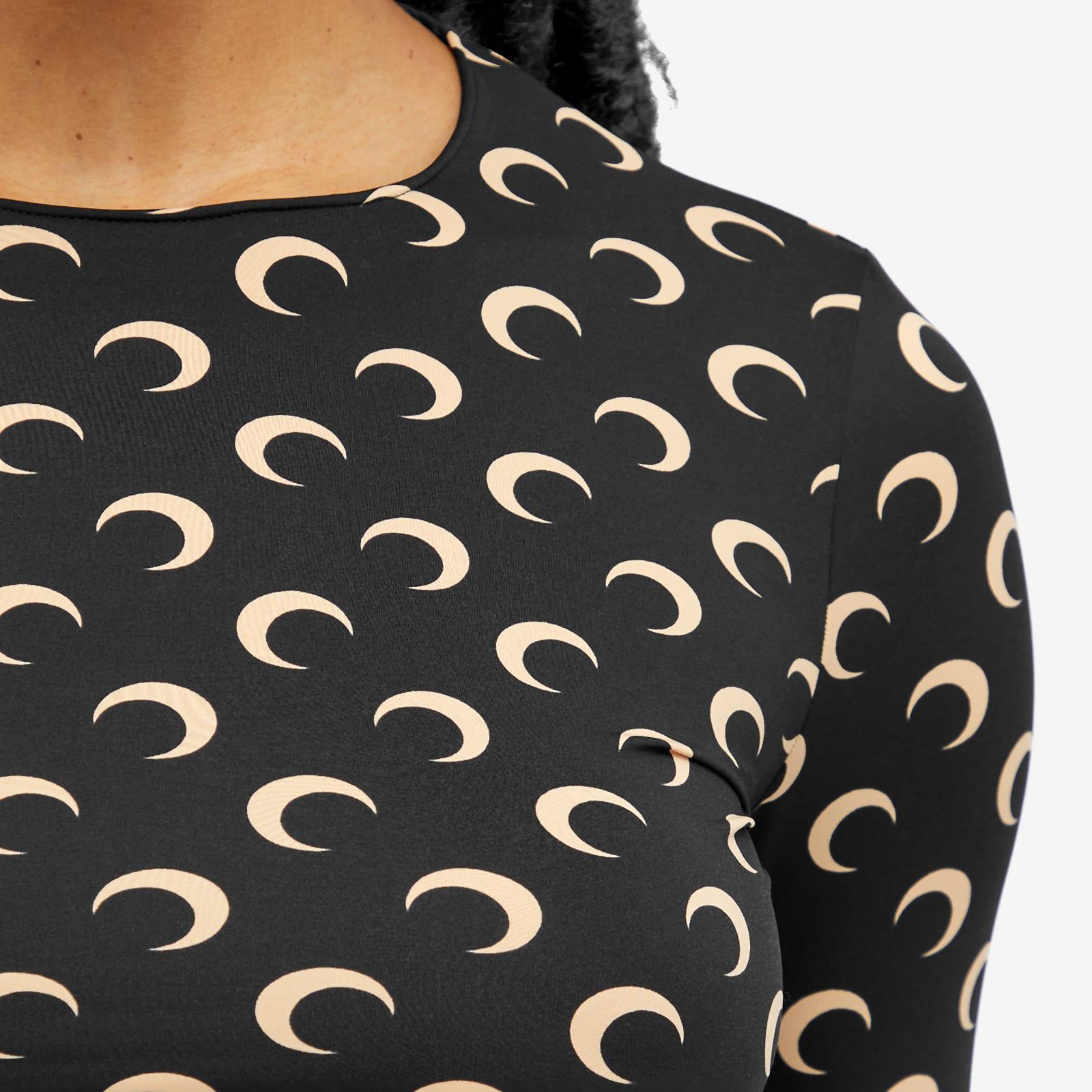 Marine Serre Moon Printed Second Skin Crewneck Top