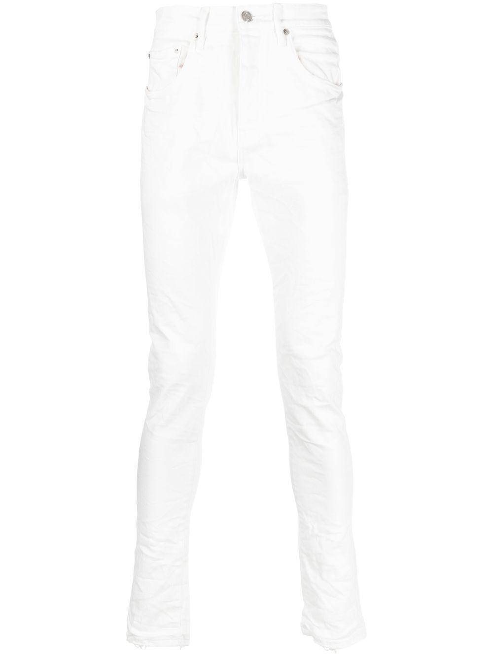 logo-patch skinny-cut jeans