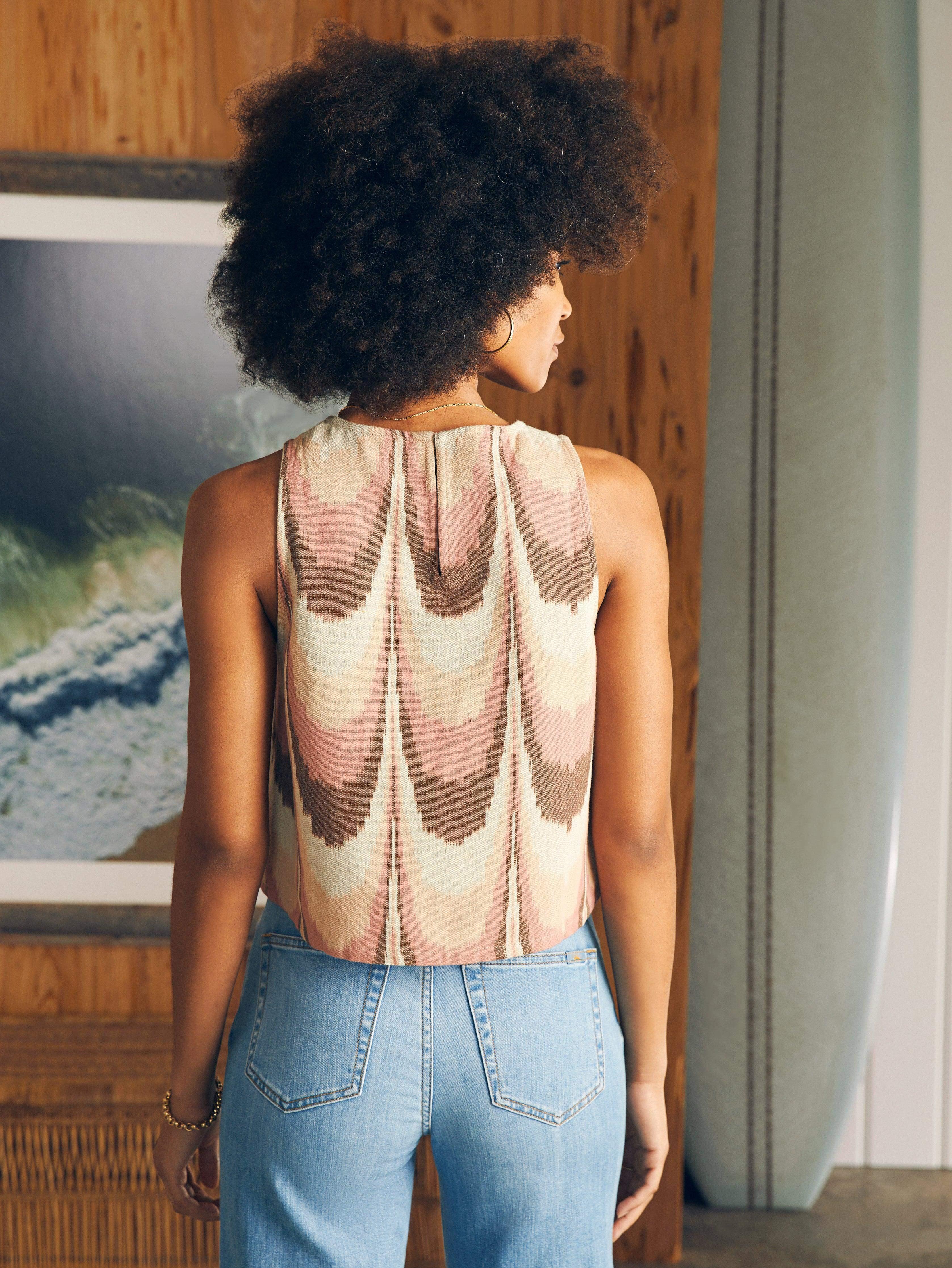 Shoreline Shell Top - Desert Ikat