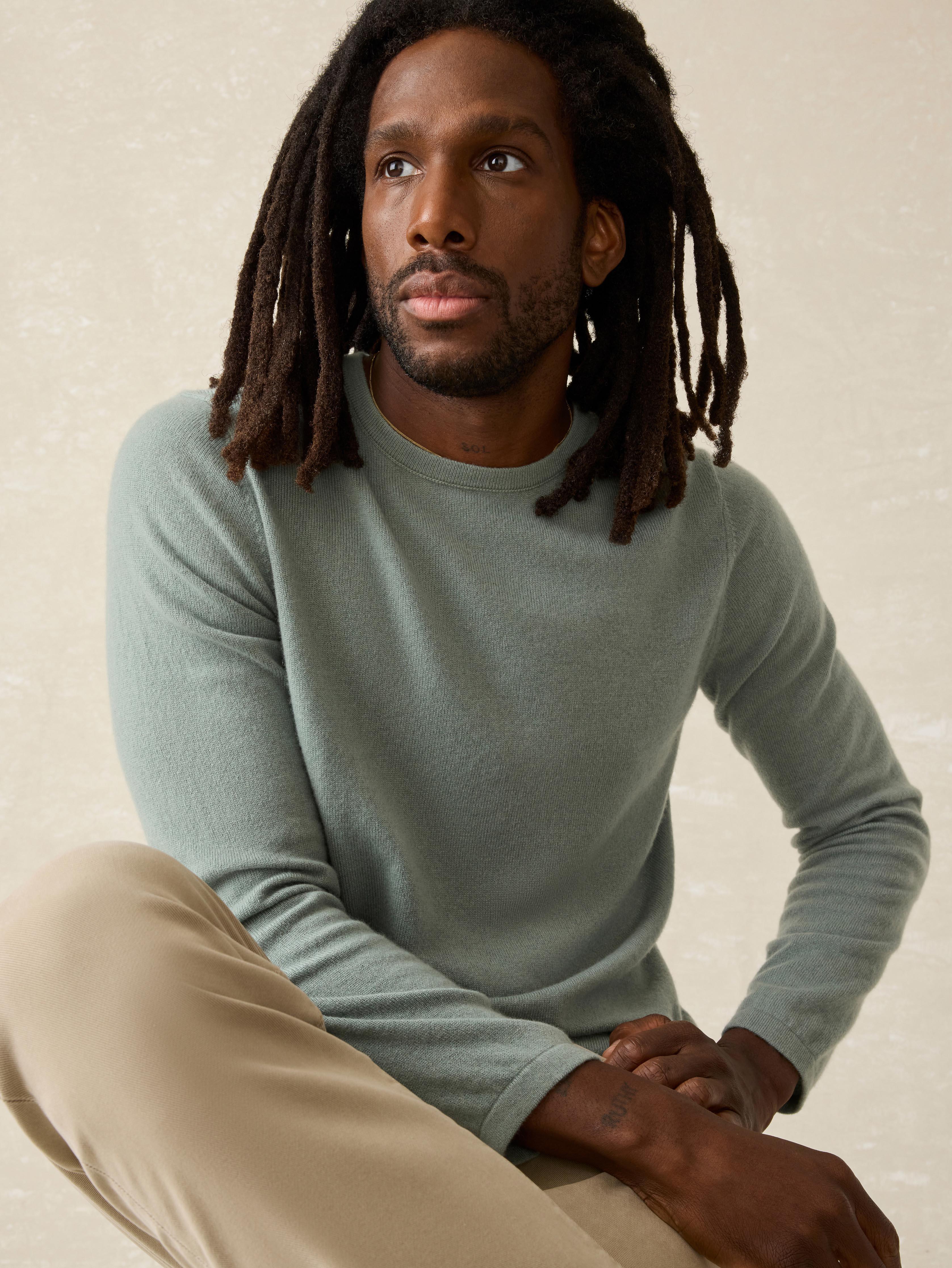 Tropical Cashmere Crewneck Sweater - Sage Creek