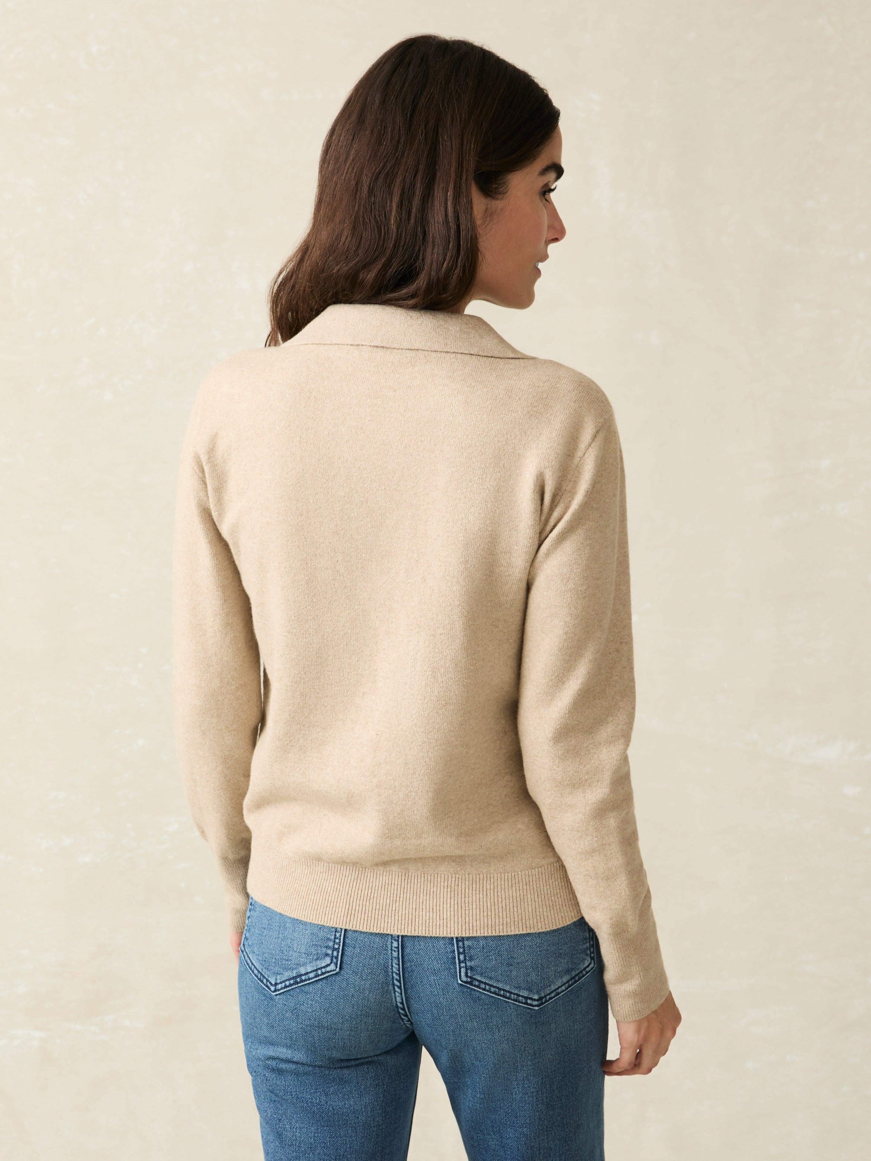 Jackson Sweater Polo - Oatmeal Heather