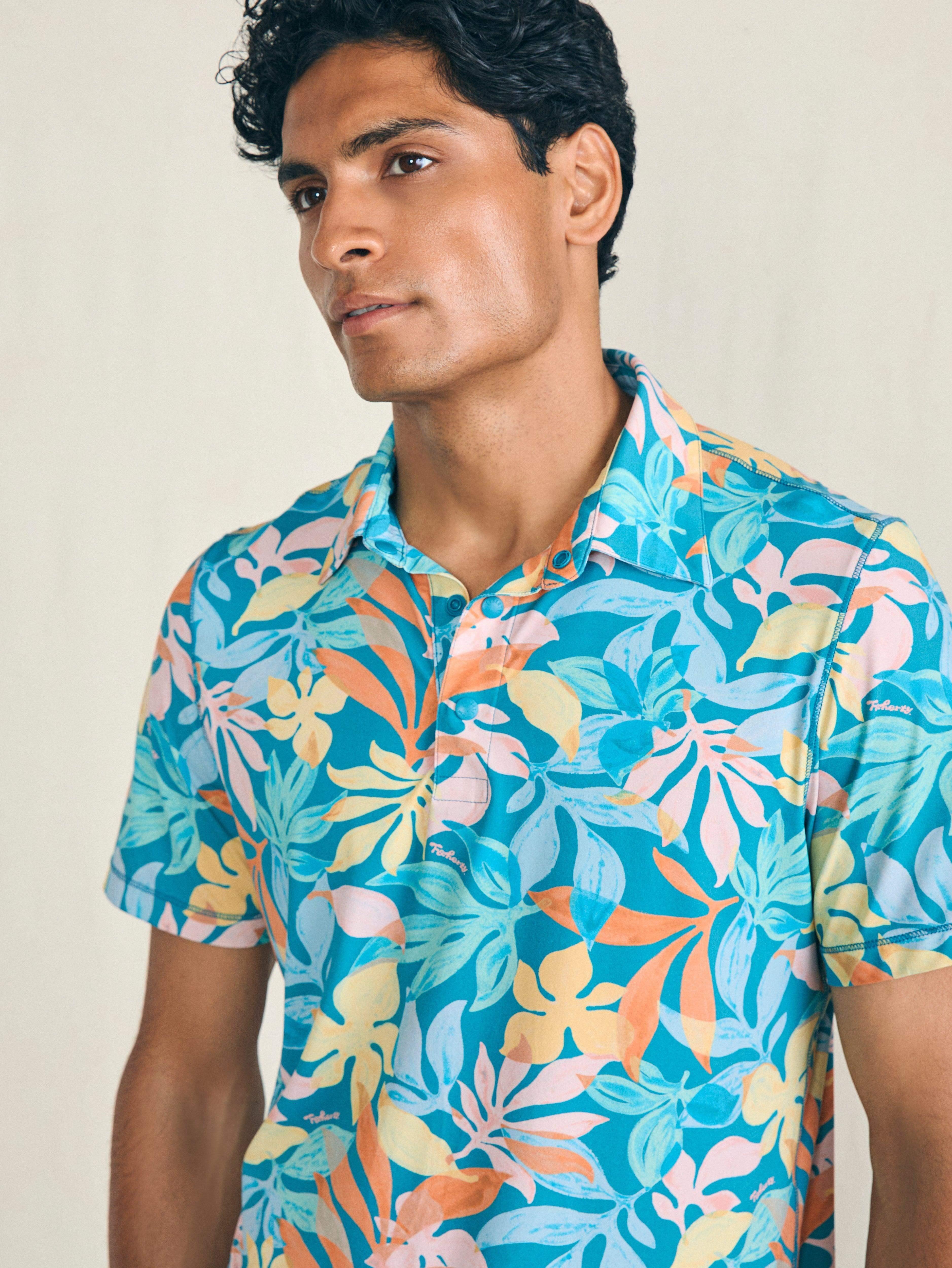 Shorelite Short-Sleeve Tech Polo - Summer Blooms