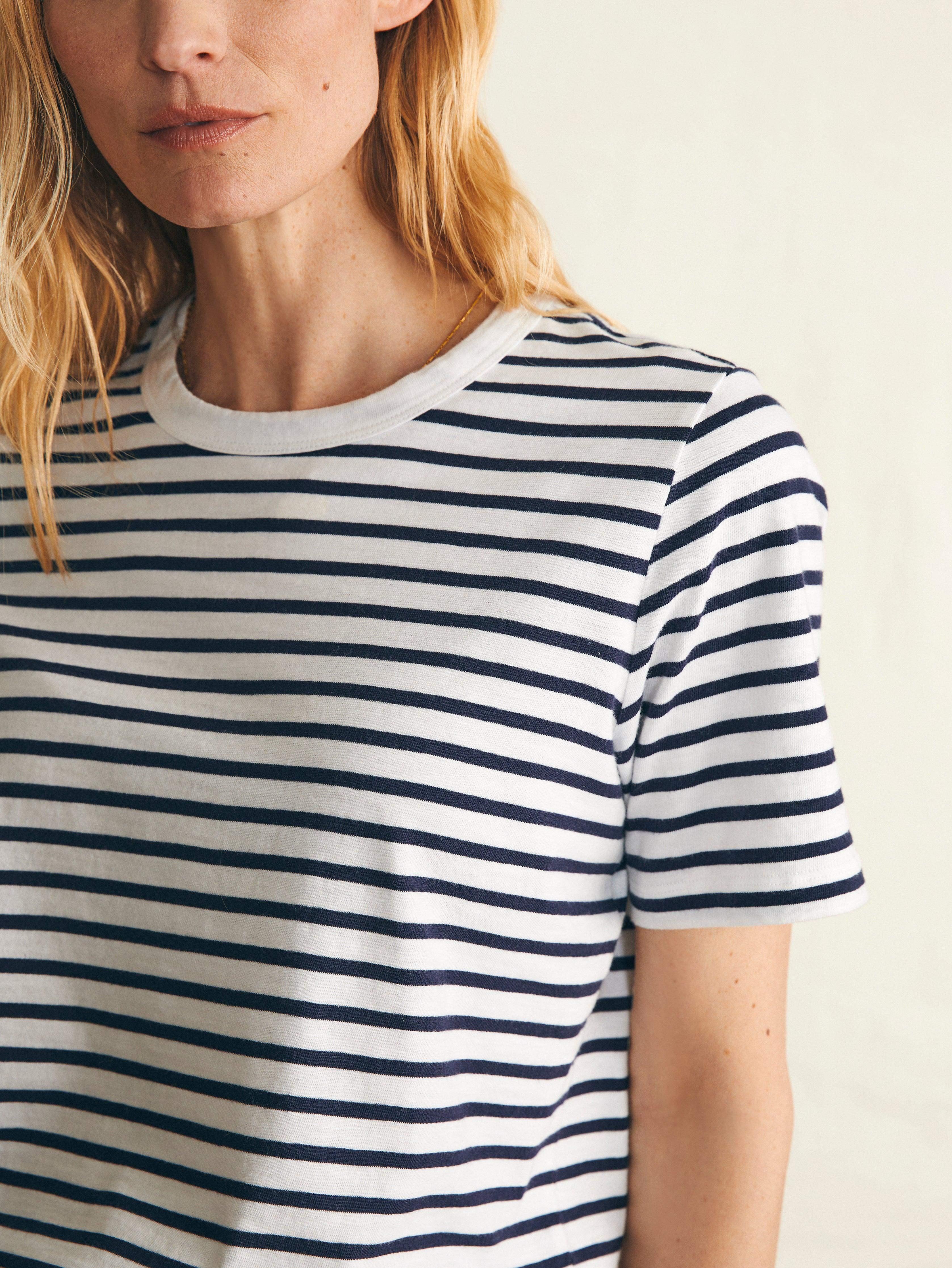 Sunwashed Crew Tee - Regatta Stripe