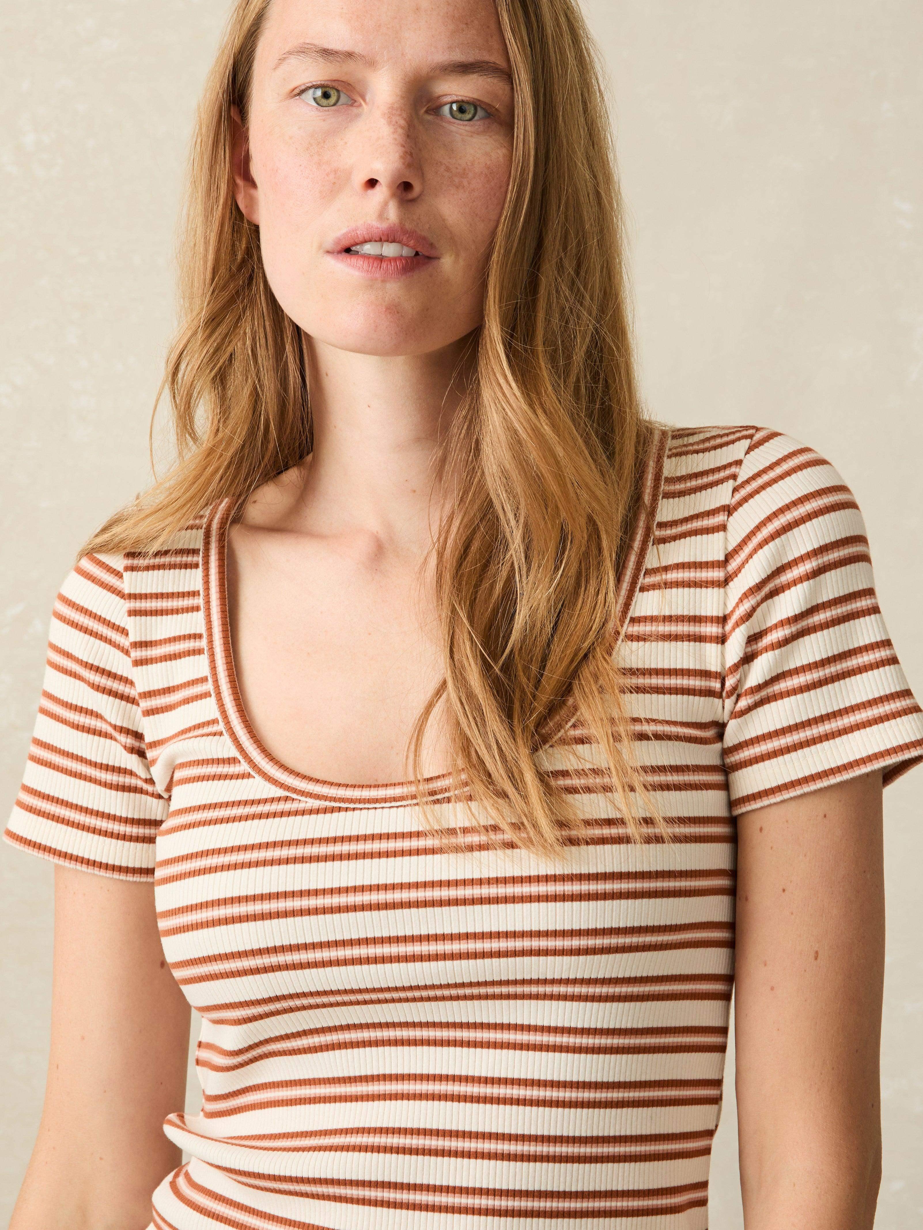 Freestyle Rib Knit Tee - Toulouse Stripe