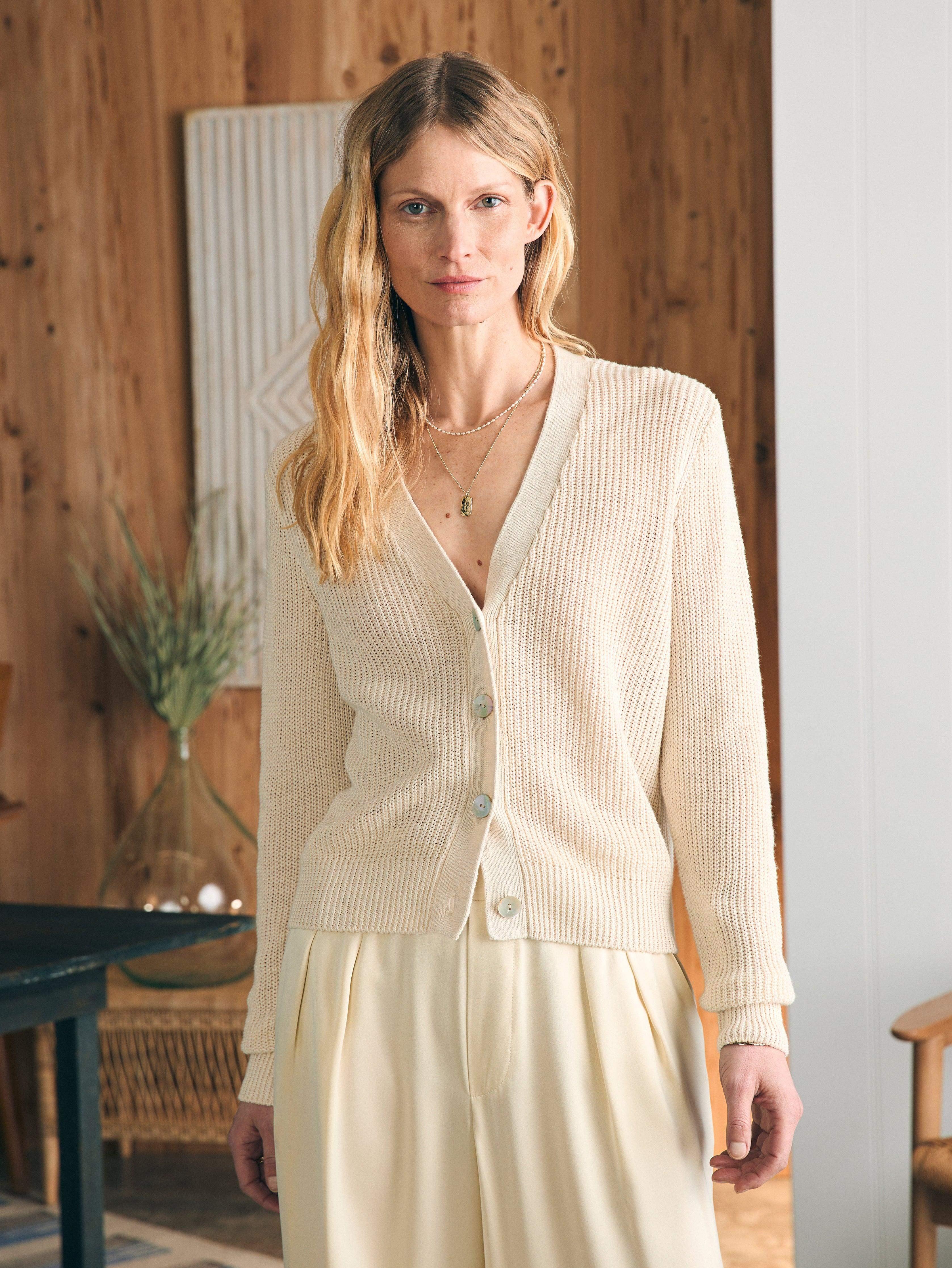 Miramar Linen Cardigan - Summer Sand