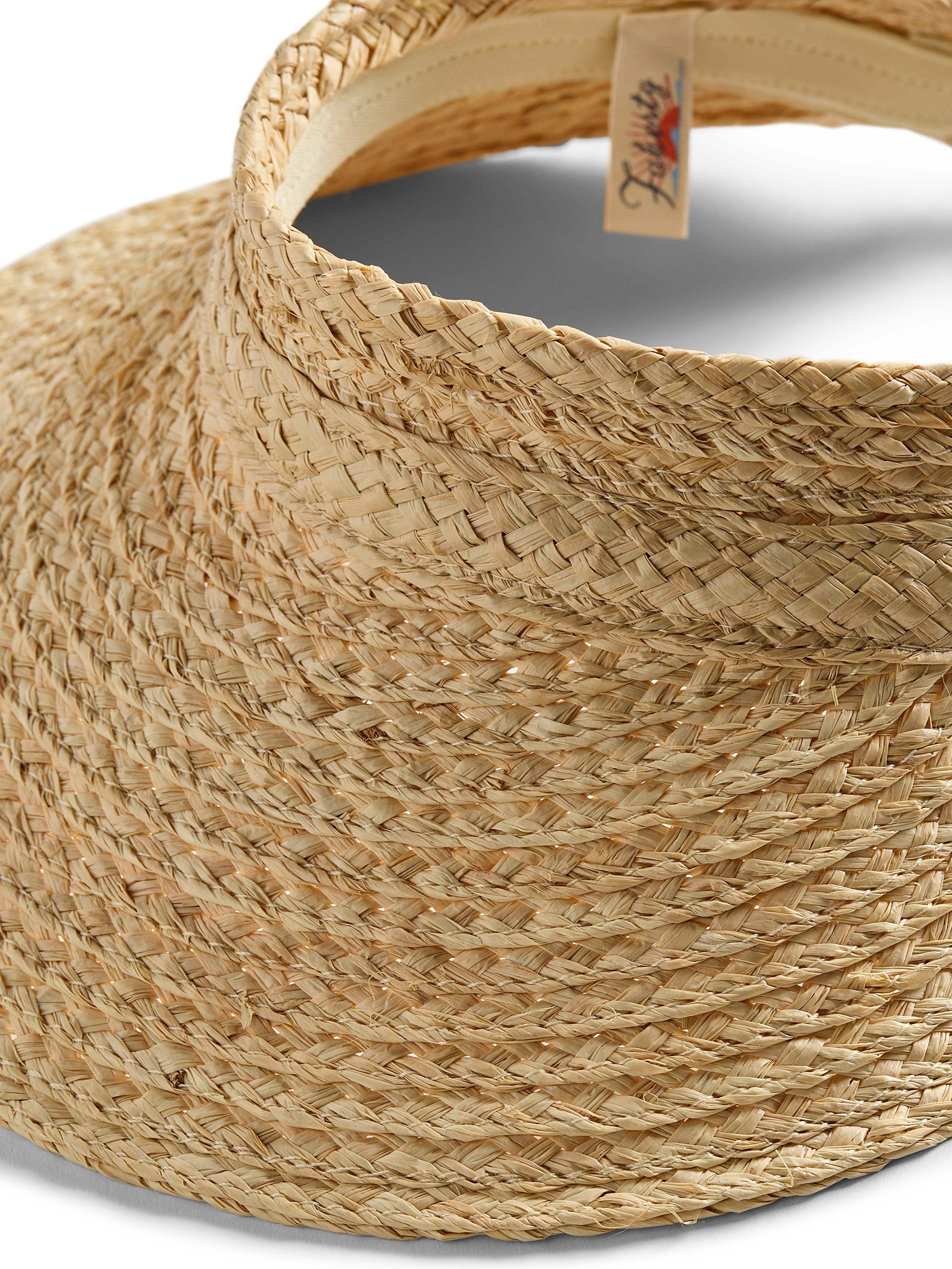 Raffia Packable Visor - Natural