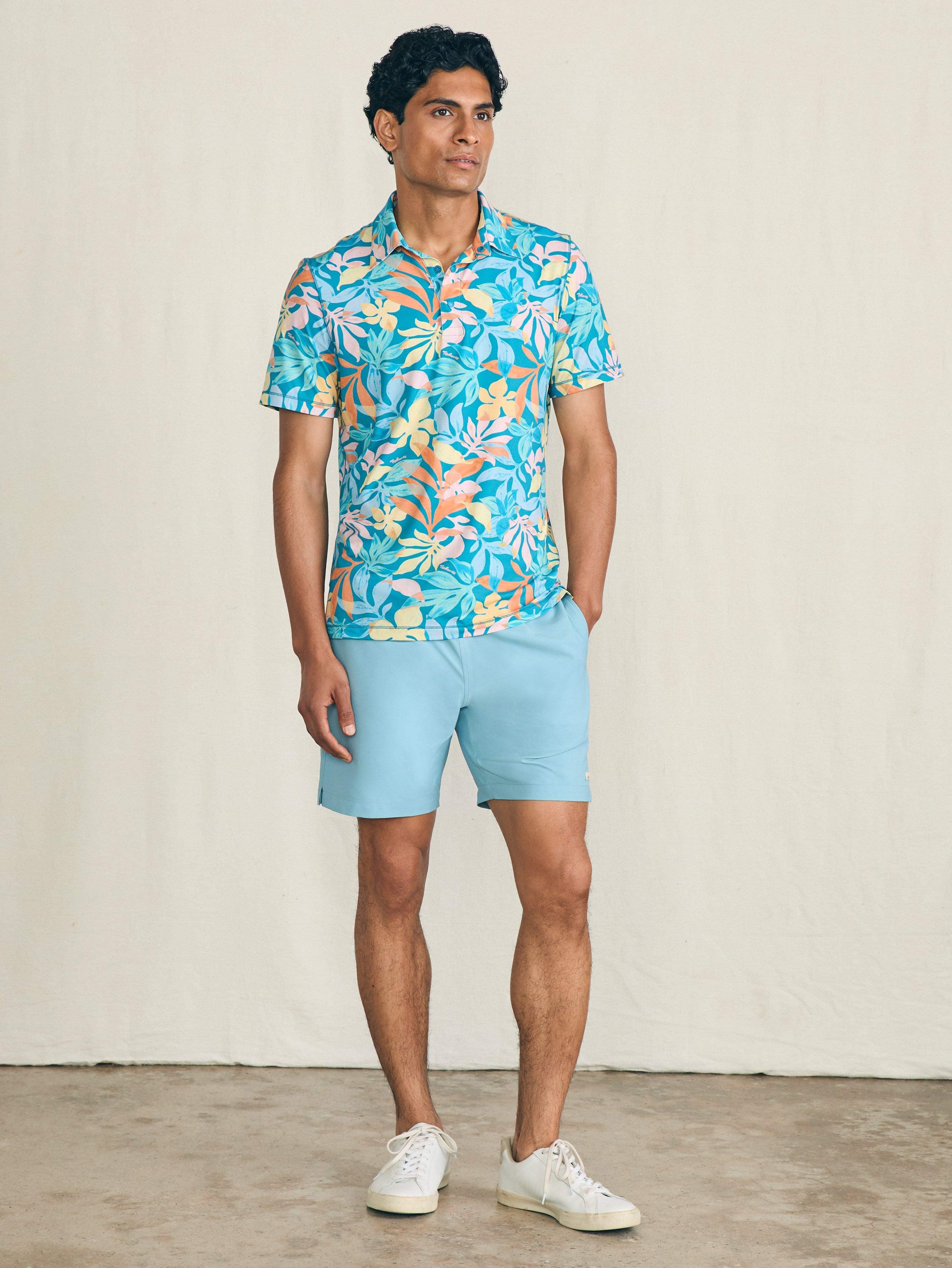 Shorelite Short-Sleeve Tech Polo - Summer Blooms