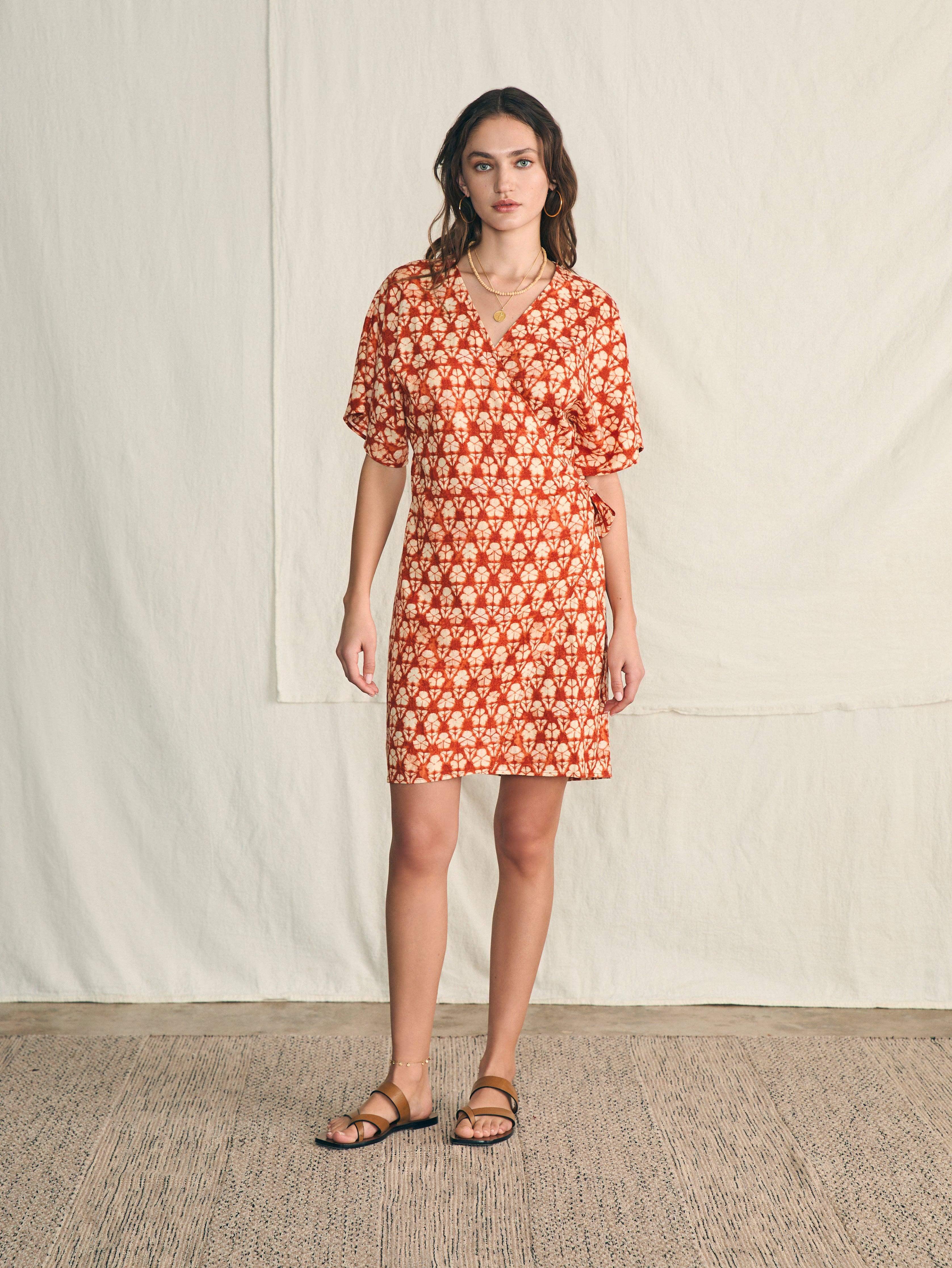 Willow Dress - Spiced Shibori Print