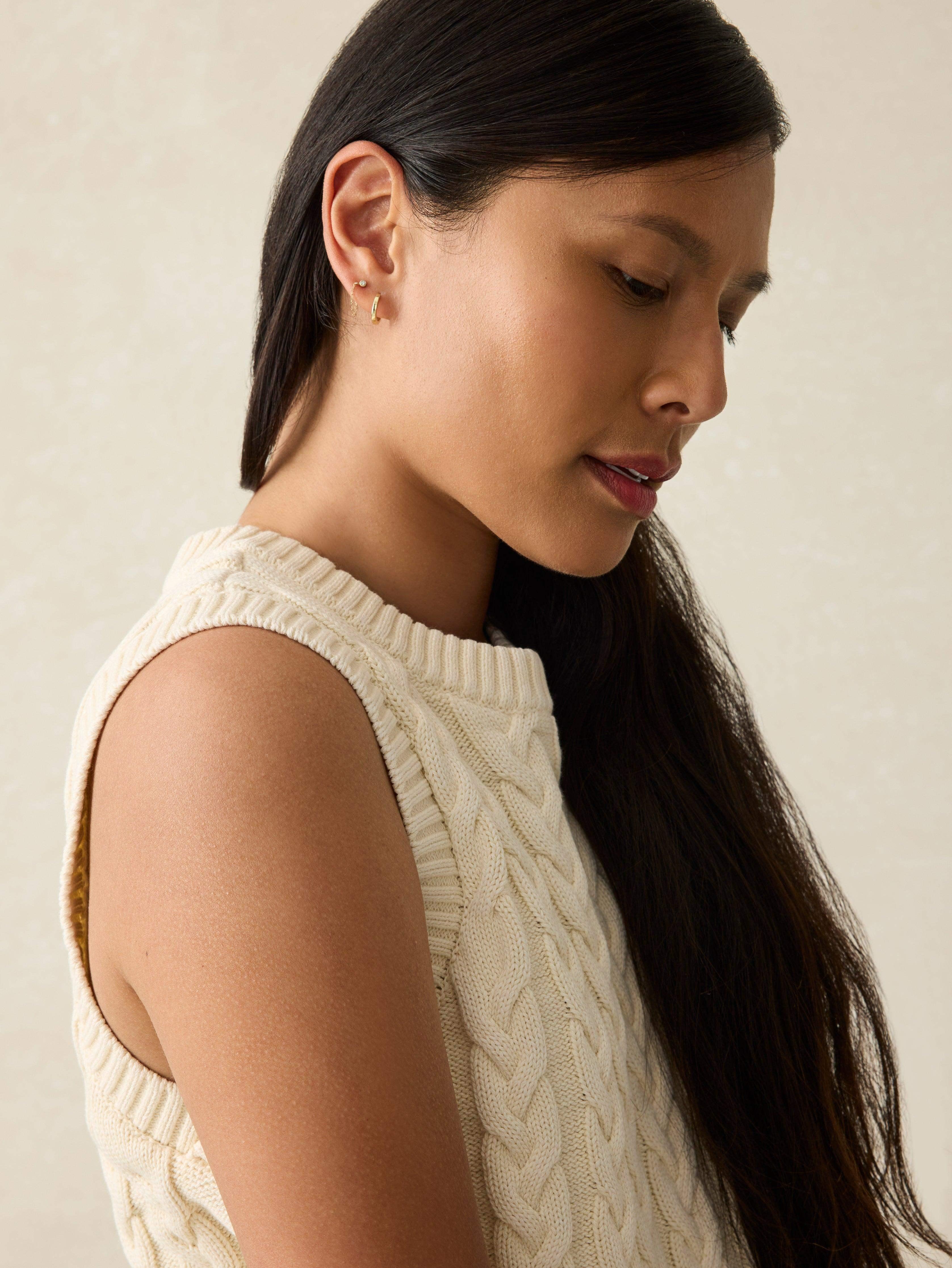 Sunwashed Sweater Vest - White Shell