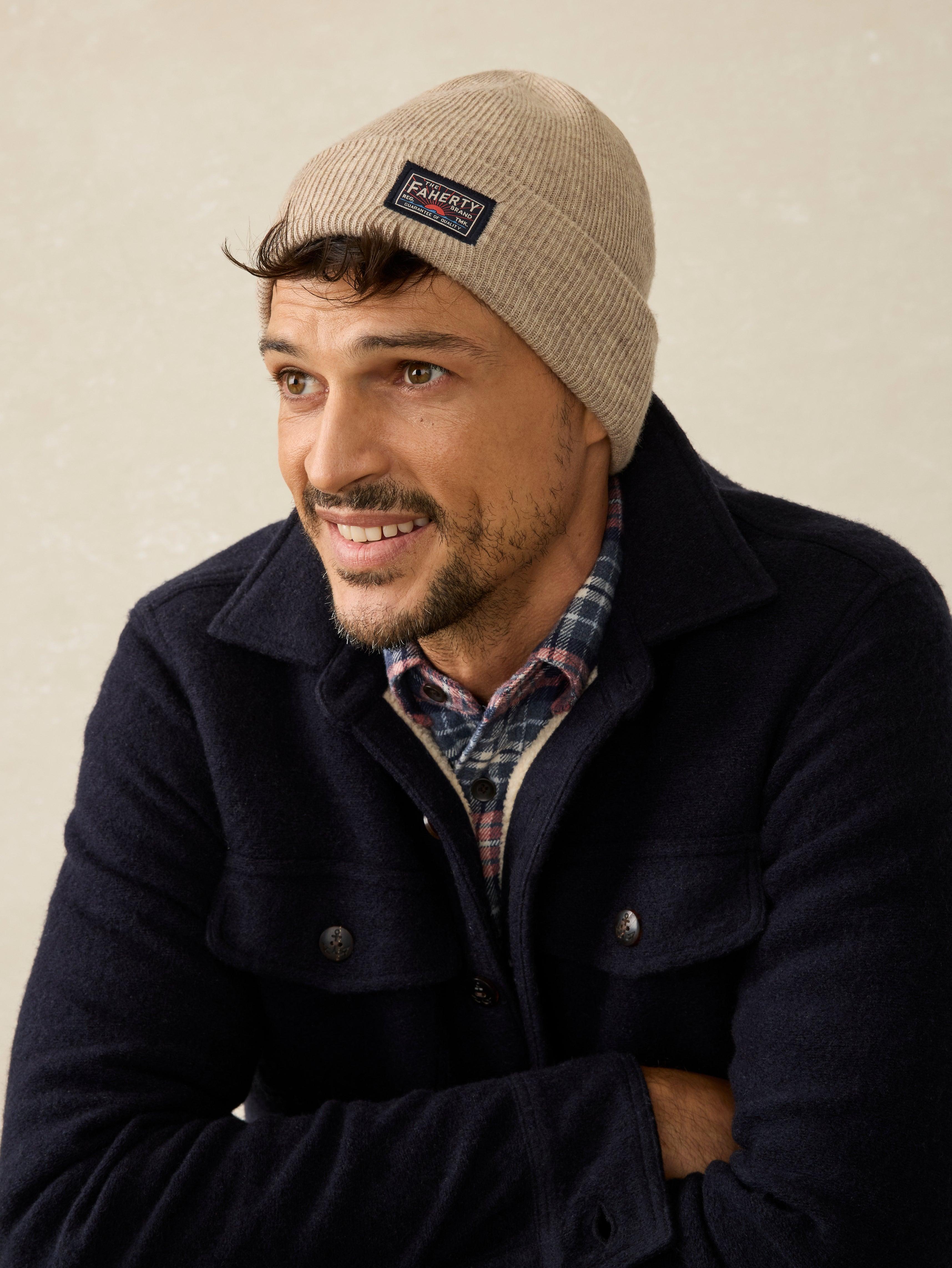 Faherty Logo Beanie - Oatmeal Heather