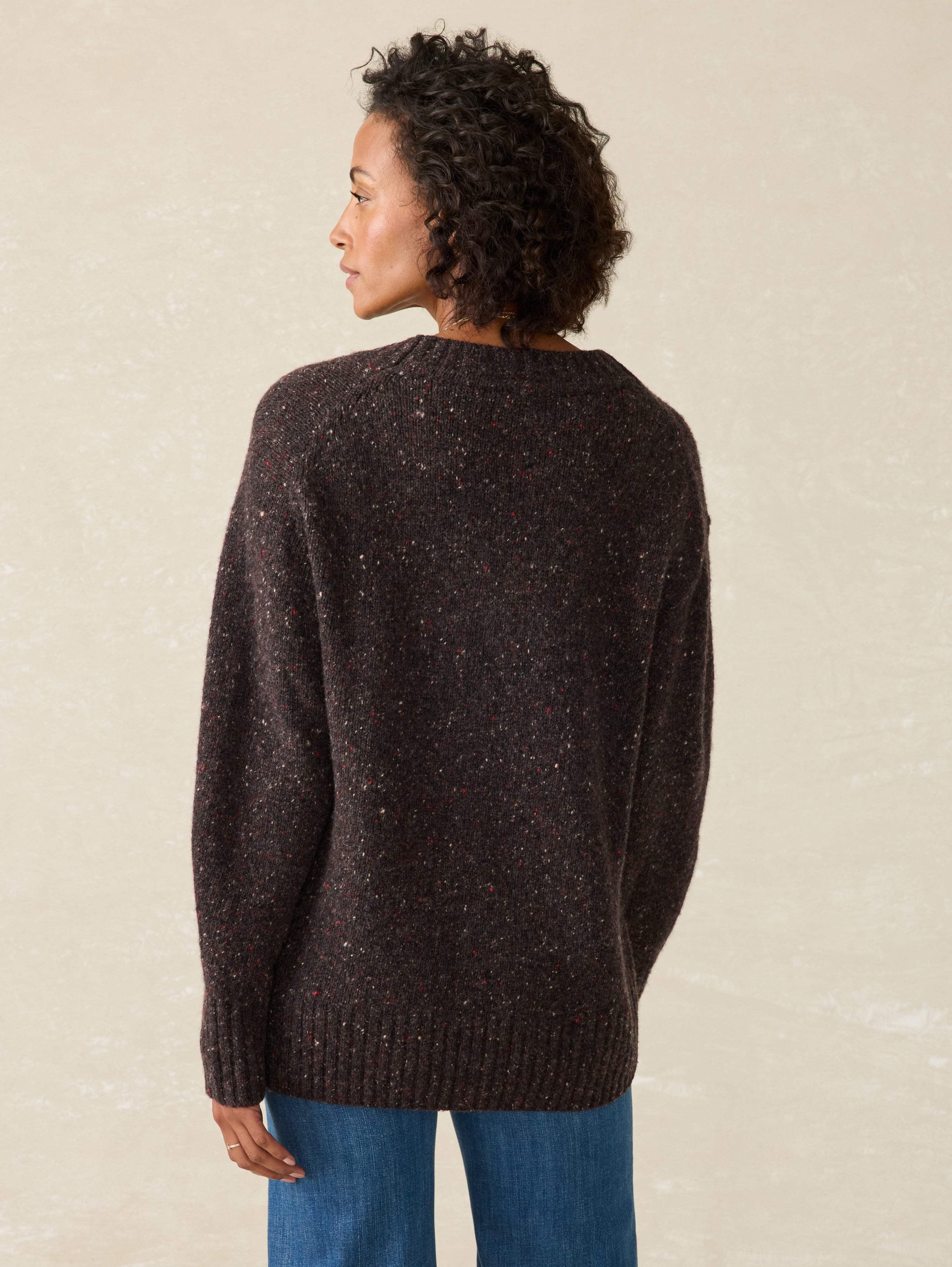 Driftwood Donegal Sweater - Blackberry