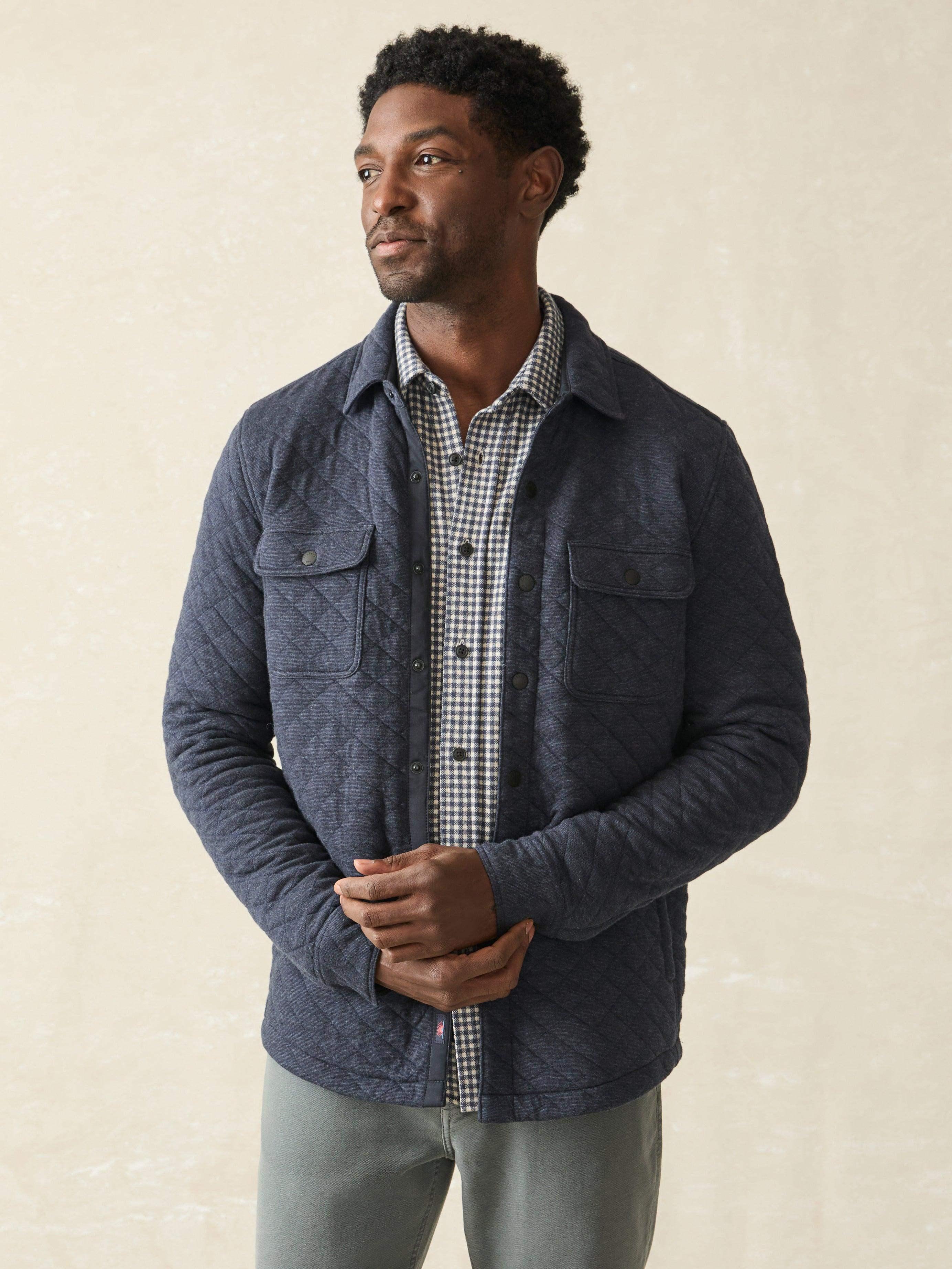 Epic Quilted Fleece CPO - Navy Melange