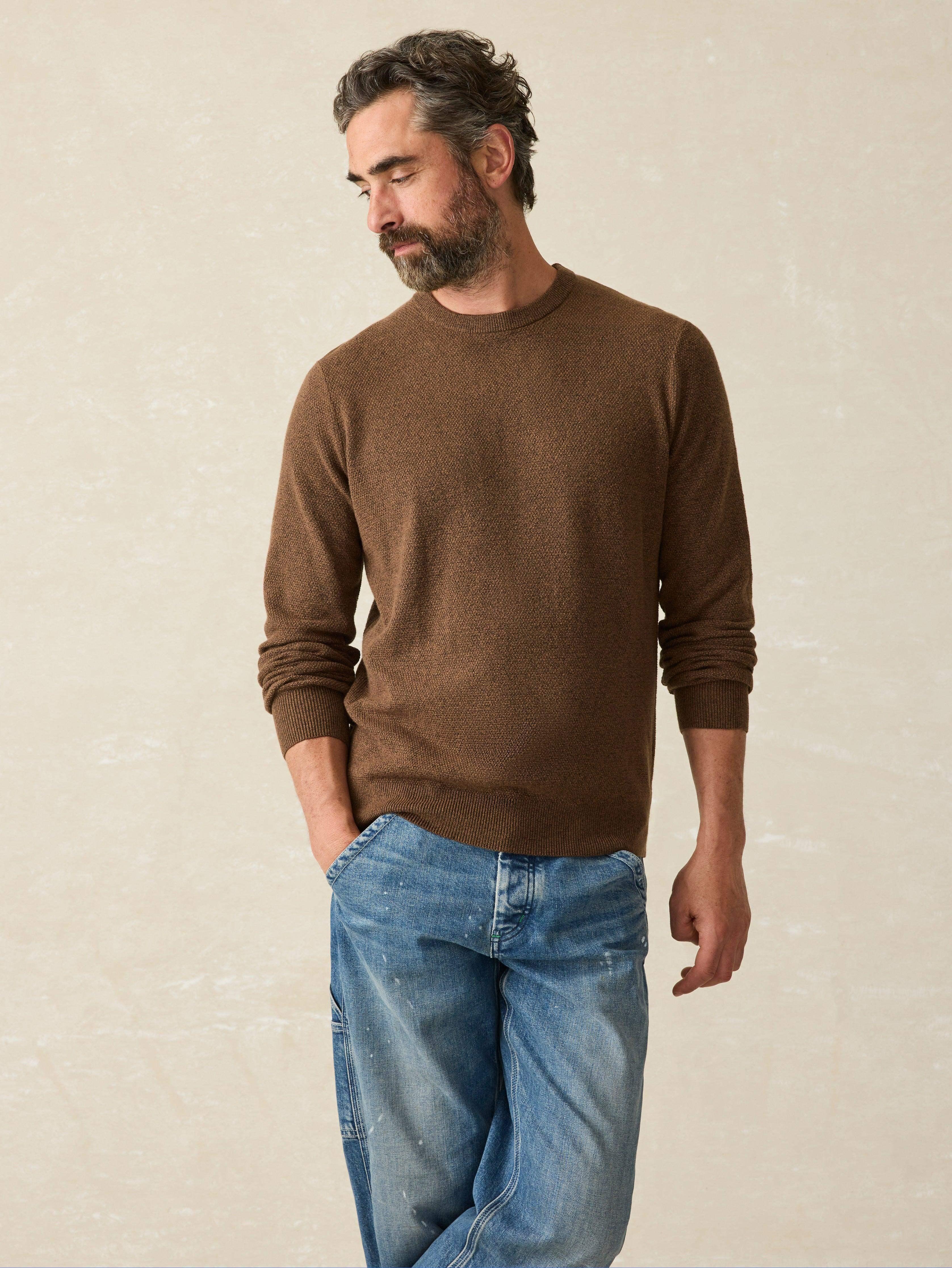 Jackson Crew Sweater - Trail Brown Heather