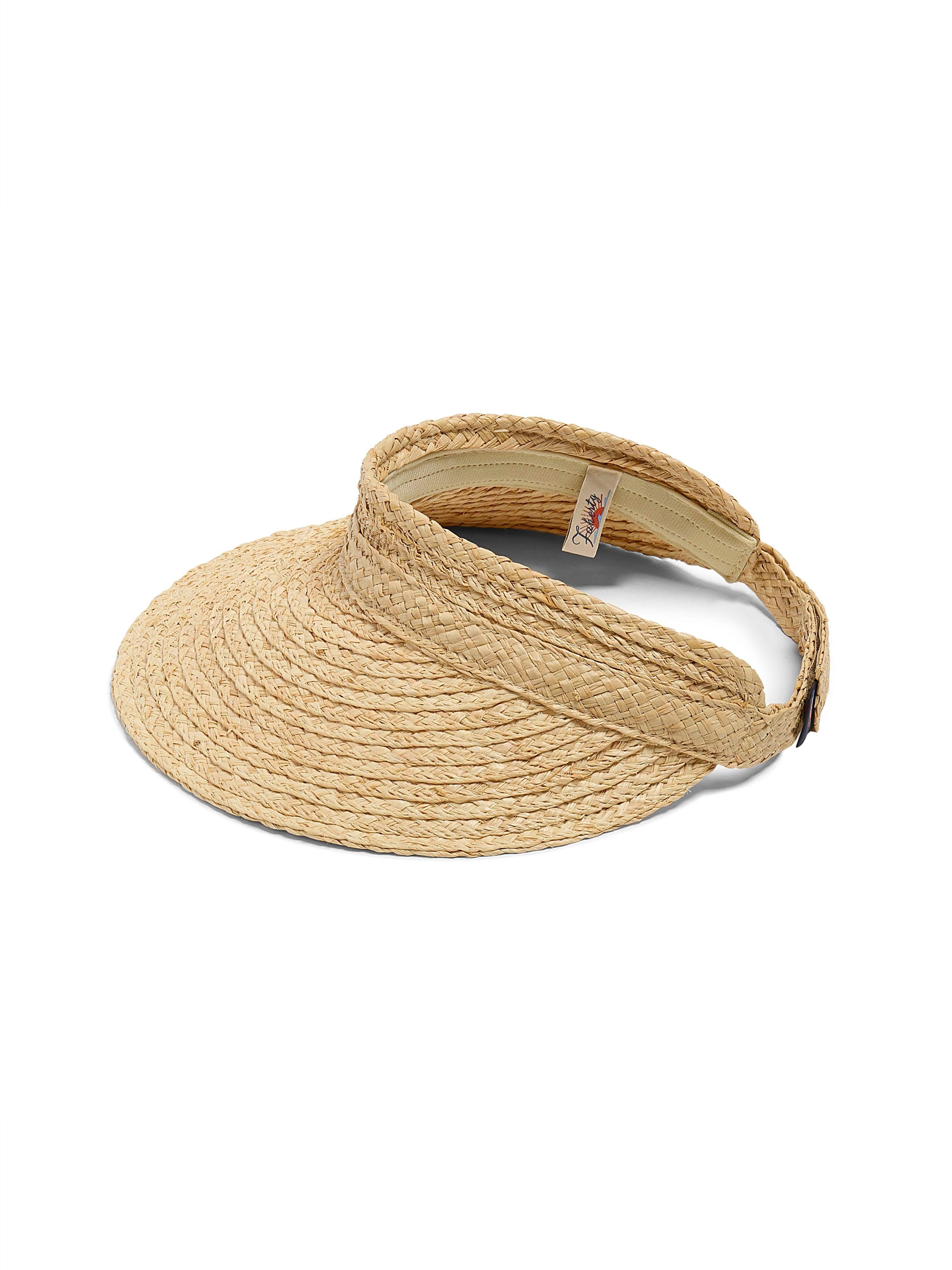 Raffia Packable Visor - Natural