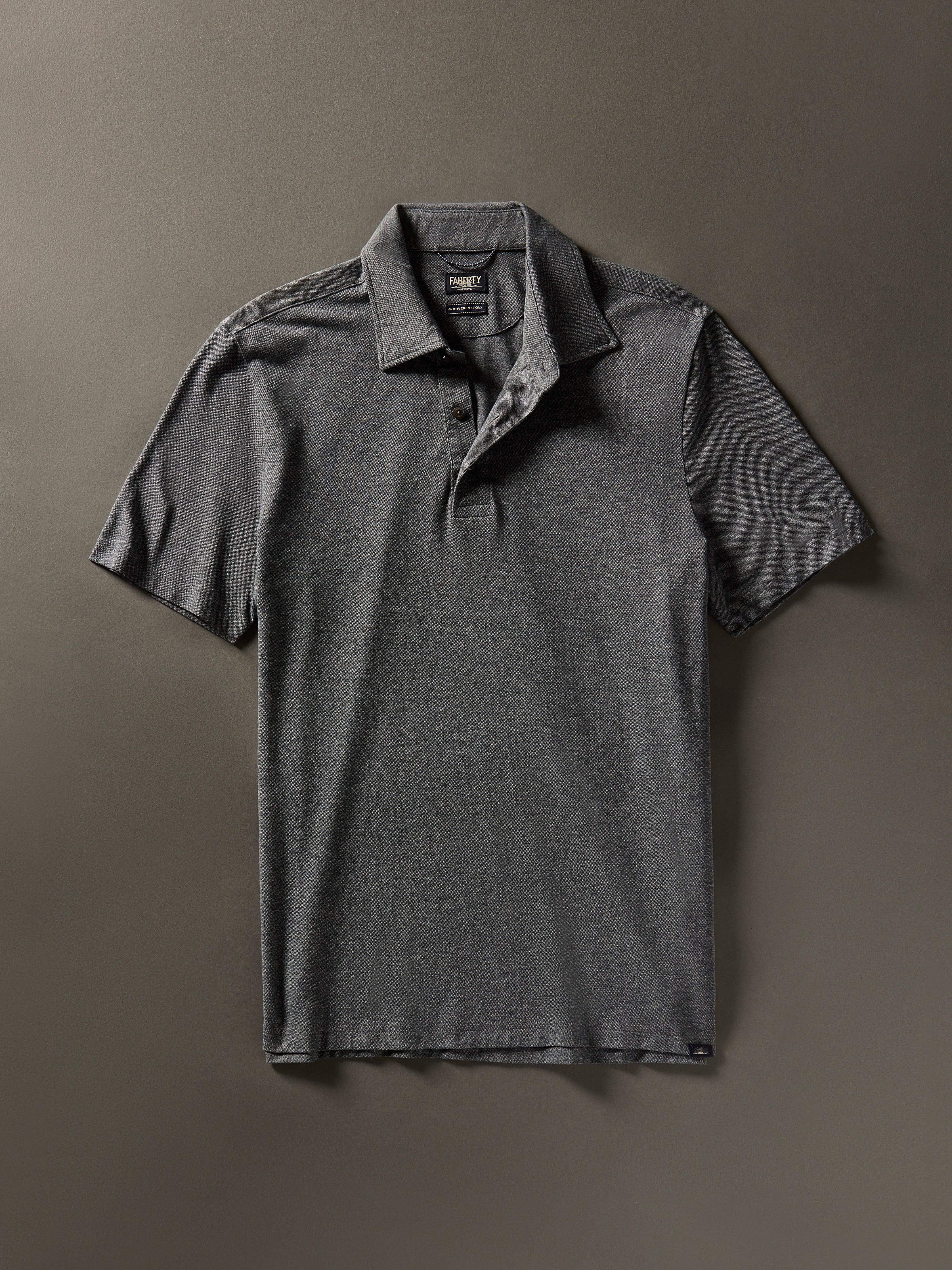 Movement™ Short-Sleeve Pique Polo Shirt - Dusty Iron Heather